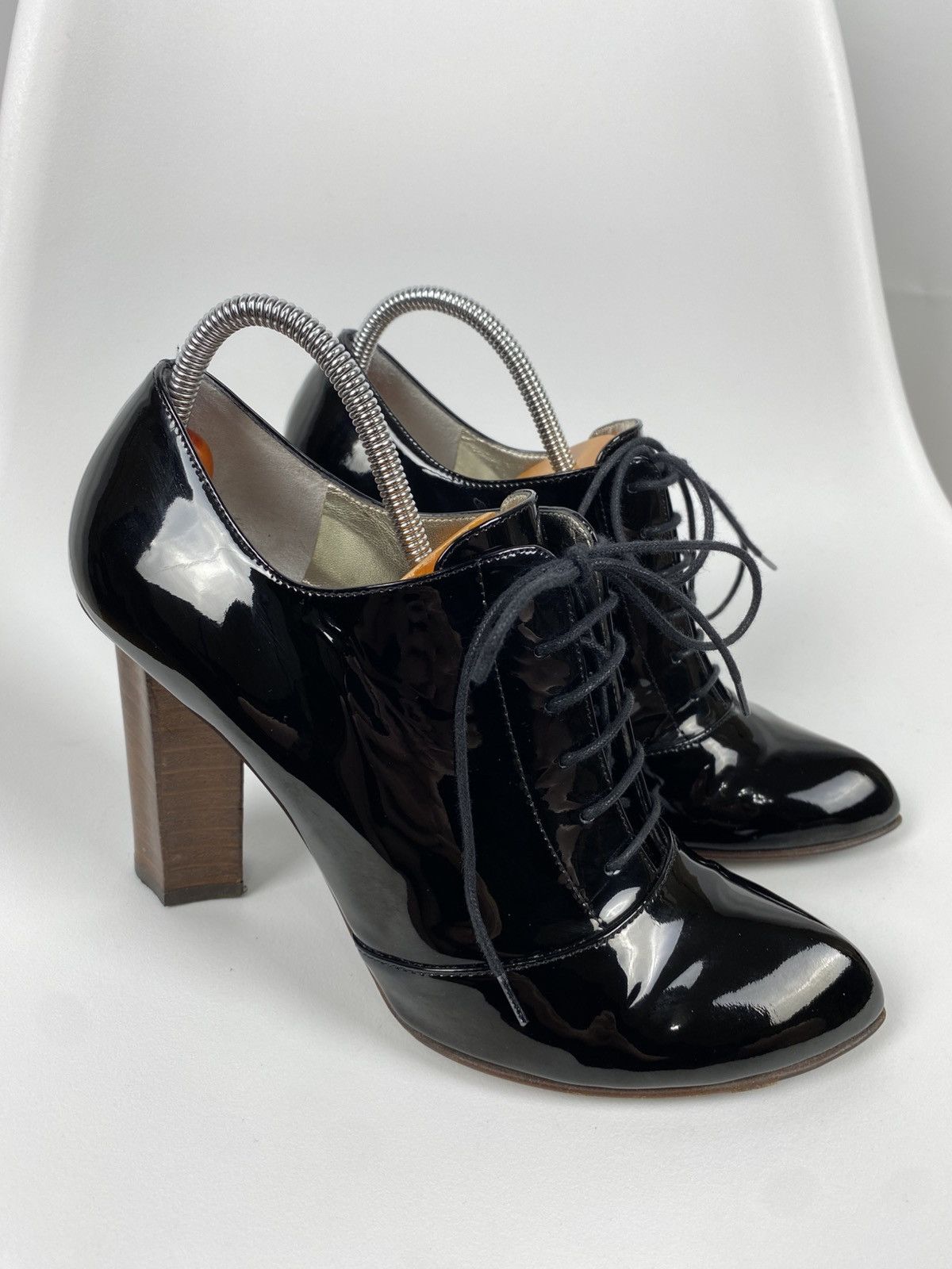 Dolce & Gabbana Dolce & Gabbana Patent Leather Block Heel Booties size 39 Size US 9 / IT 39 - 1 Thumbnail