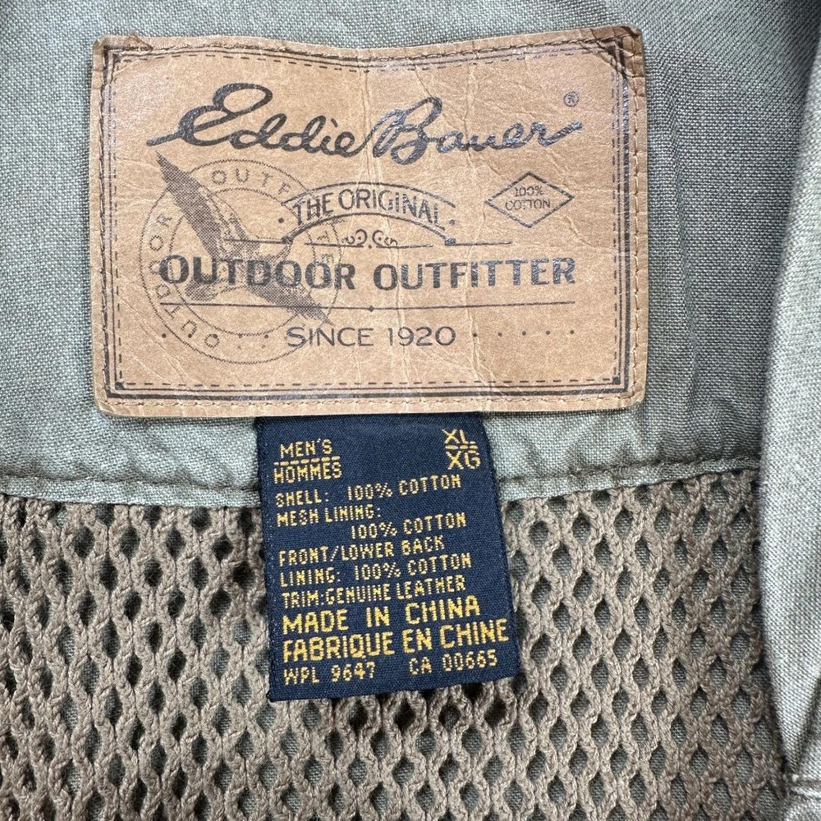 Eddie Bauer Eddie Bauer Utility Vest Mens XL Fishing Hunting Khaki Tan Size US XL / EU 56 / 4 - 3 Thumbnail