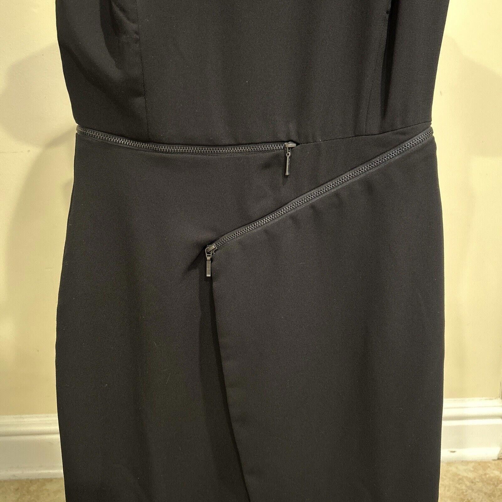 Designer BCBGeneration BCBG little black dress Asymmetric Zipper Sz 6 Size M / US 6-8 / IT 42-44 - 6 Thumbnail