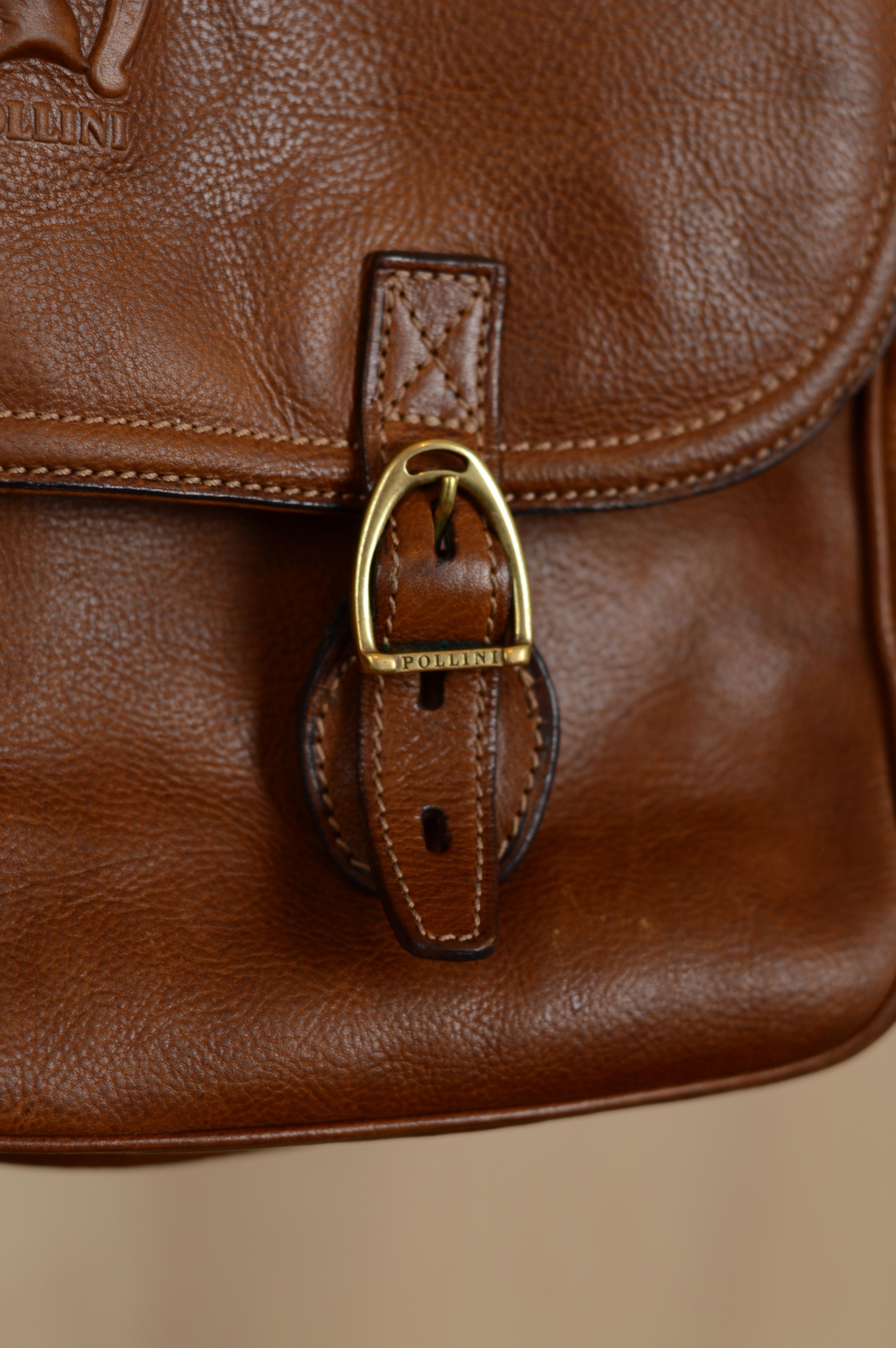 Pollini Pollini Brown Leather Shoulder Bag Size ONE SIZE - 4 Thumbnail