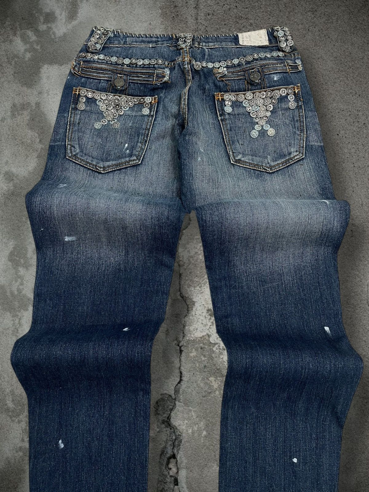 Designer Vintage Rare Og Designer Taverniti Scar Stitch Metal Denim Size US 28 / EU 44 - 13 Thumbnail