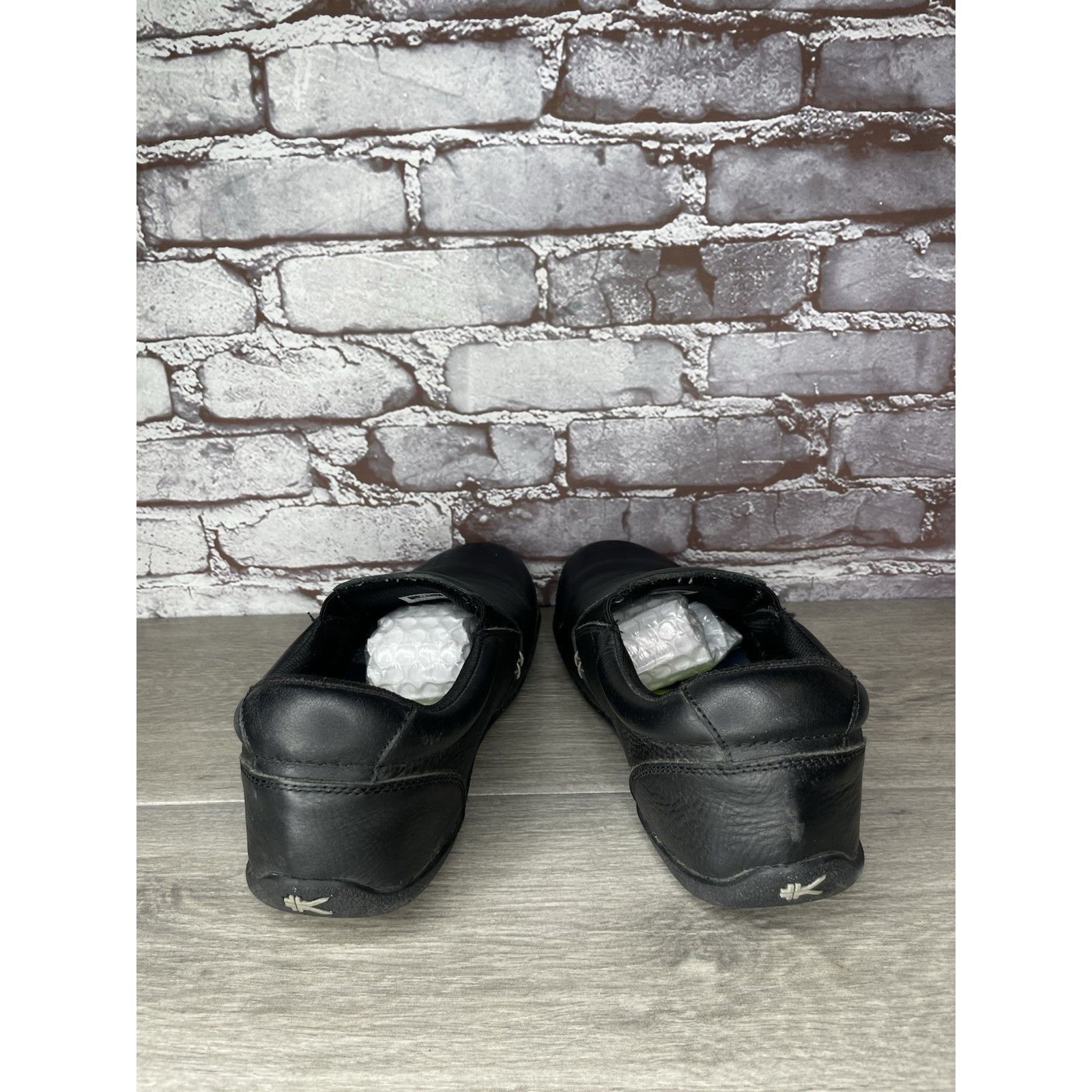 Guru Kuru Kivi Black Leather 10250180 Slip On Walking Loafers Com Size US 9.5 / EU 42-43 - 5 Thumbnail