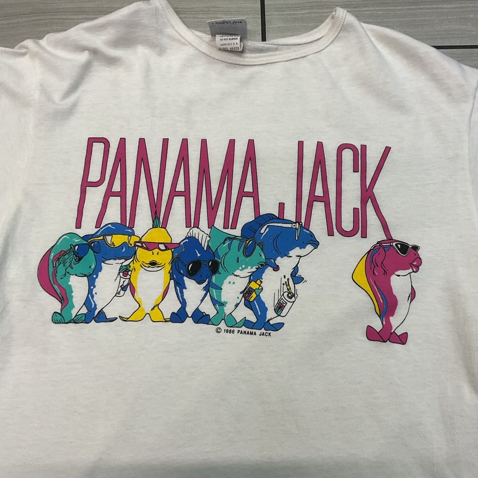 Panama Jack 1980s Panama Jack Vintage T-Shirt Size US L / EU 52-54 / 3 - 3 Thumbnail