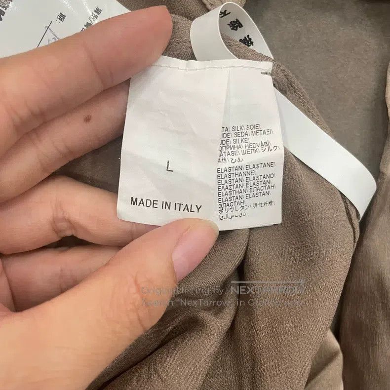 Brunello Cucinelli Brunello Cucinelli Champagne Silk Satin Shirt Size L / US 10 / IT 46 - 4 Thumbnail