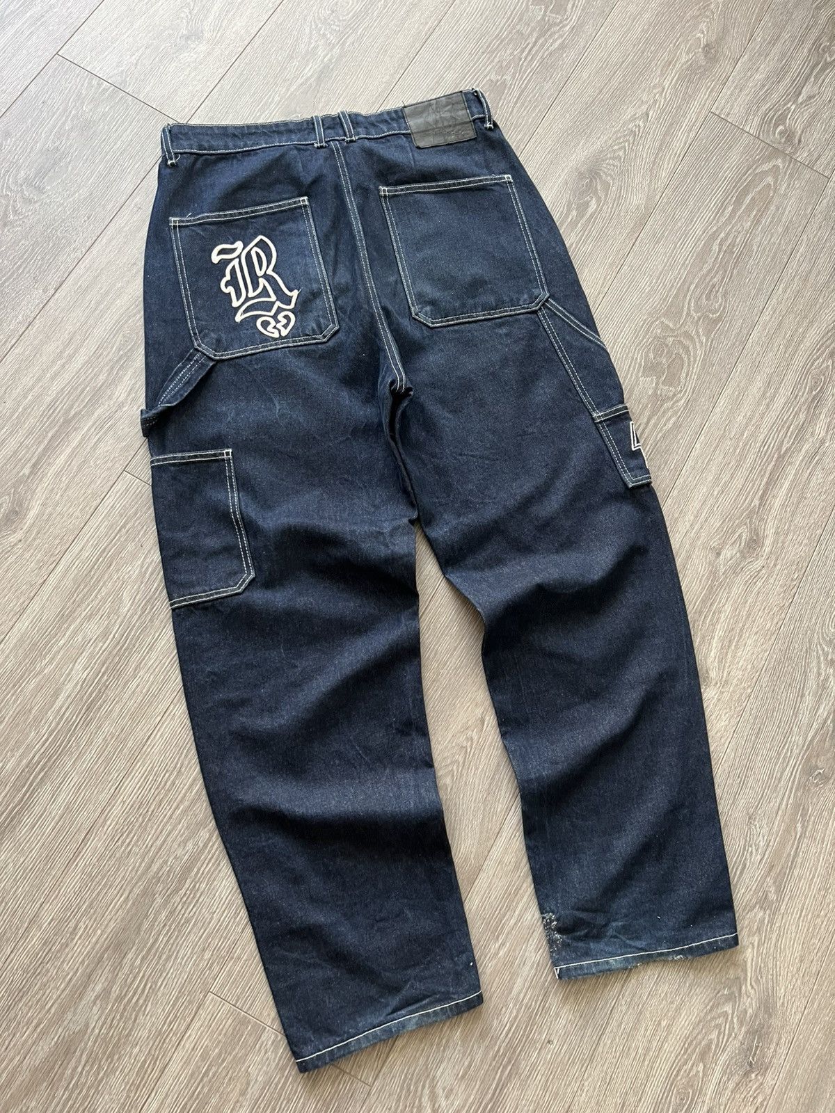 Vintage Y2K Baggy Jeans Carpenter Pants Y2K Streetwear Embroidered Size US 32 / EU 48 - 2 Thumbnail