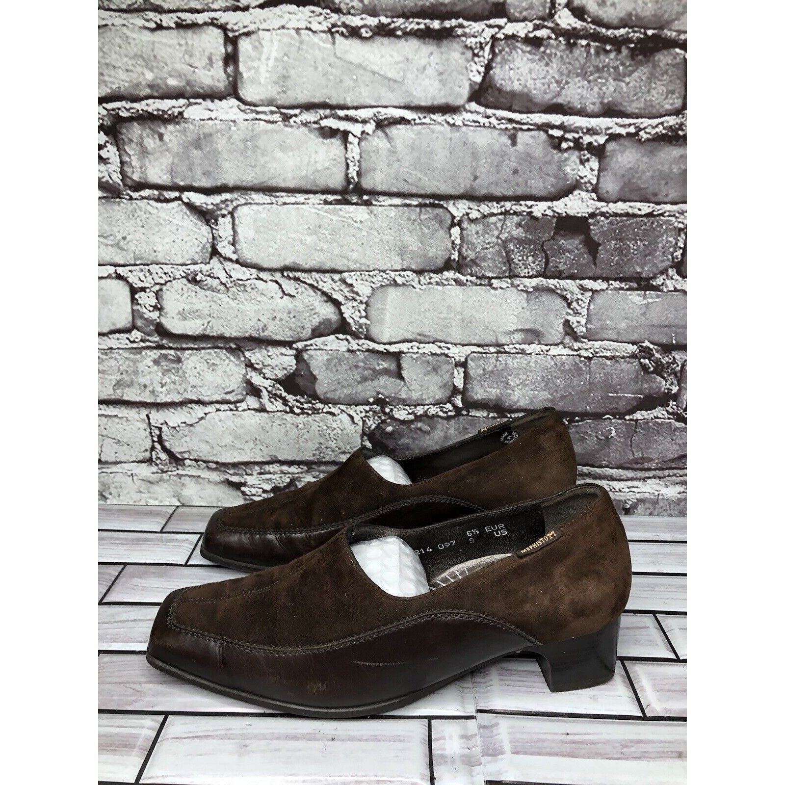 Mephisto Mephisto Brown Suede Leather Square Toe Split Toe Loafers He Size US 9 / IT 39 - 22 Thumbnail