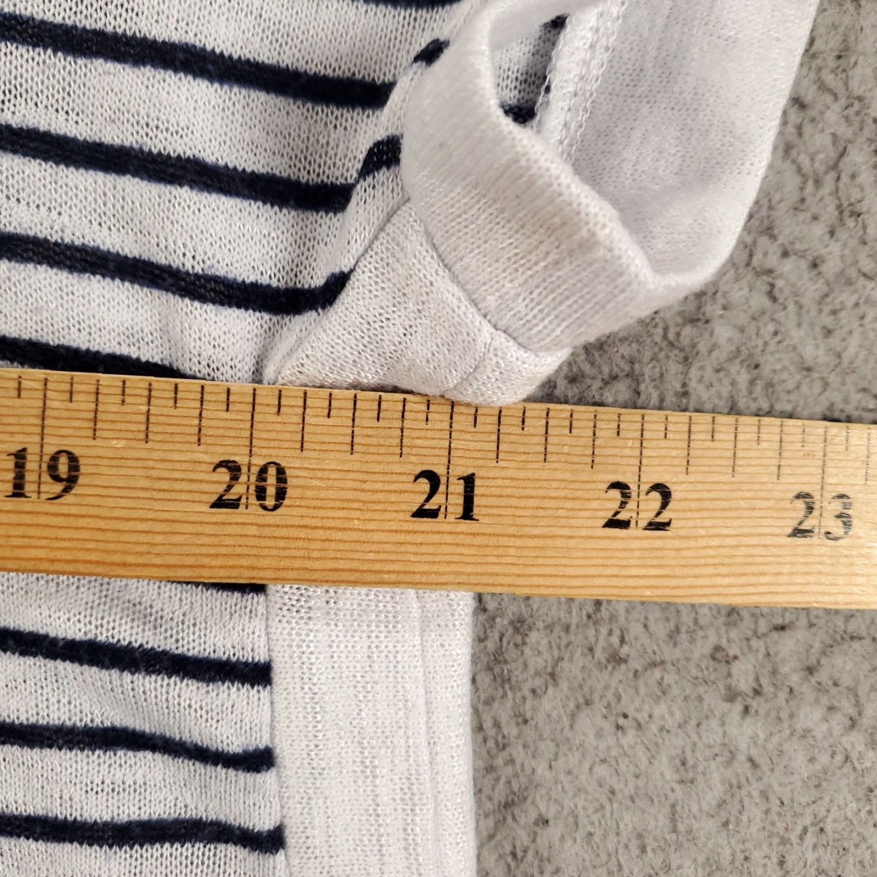 Vintage Chicos Top XL Womens White Black Striped Lightweight Knit Breathable Size XL / US 12-14 / IT 48-50 - 4 Thumbnail