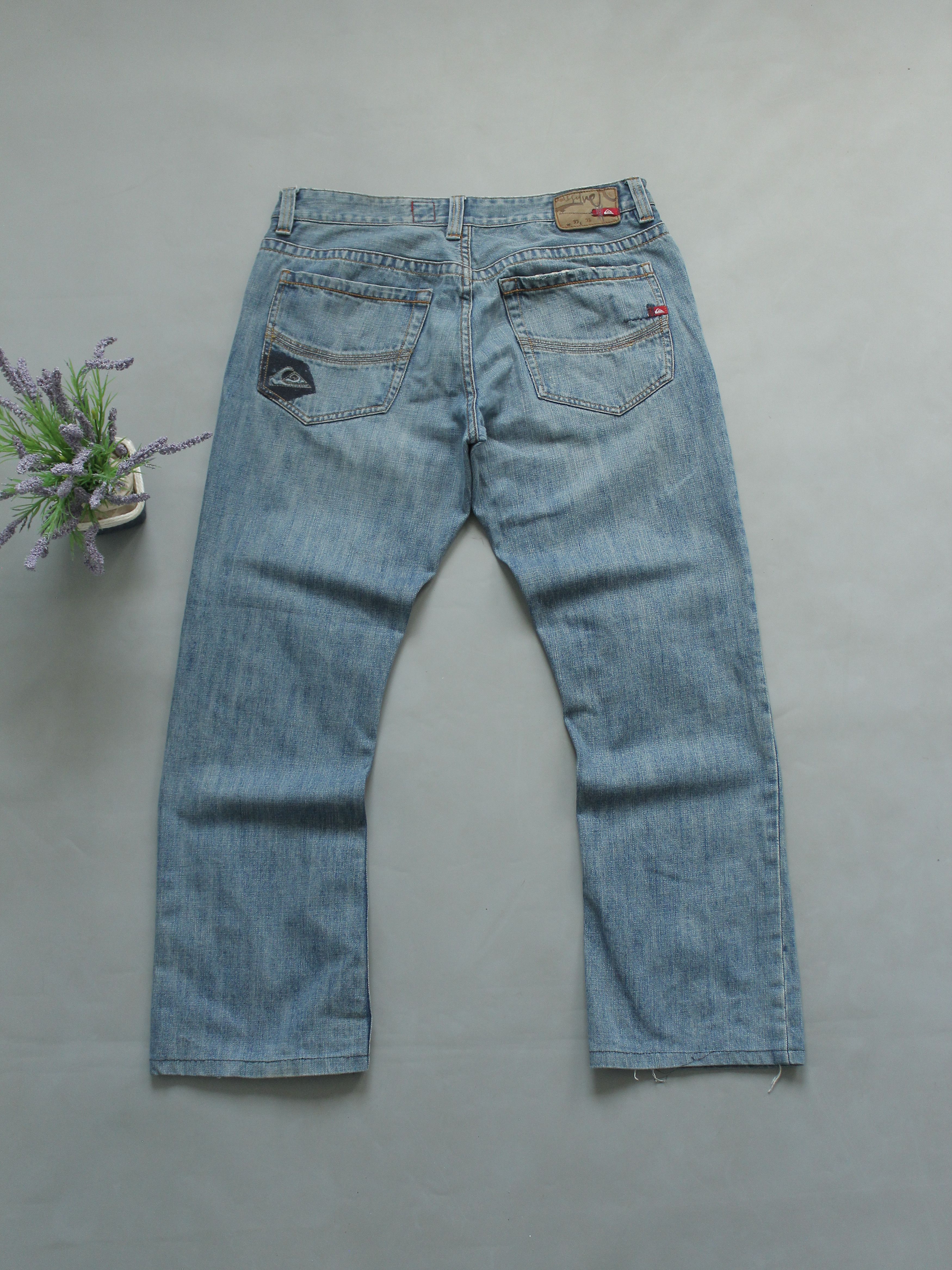 Quiksilver × Vintage QUIKSILVER QUIKJEAN MENS DENIM JEANS STRAIGHT SKATE BAGGY Size US 33 - 1 Thumbnail