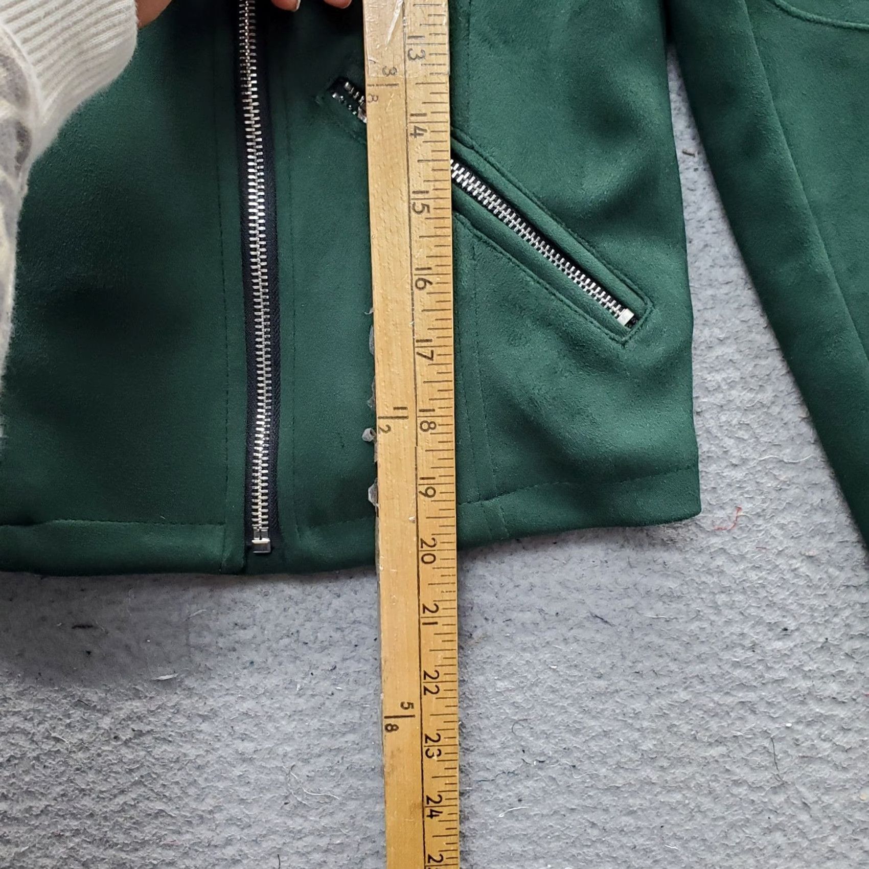 Vintage Joujou Womens Size M Green Vegan Leather Jacket Long Sleeve Full Zip Size M / US 6-8 / IT 42-44 - 3 Thumbnail