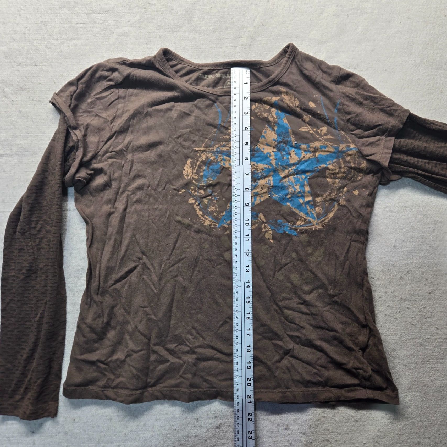 Vintage Bit & Bridle Brown Star Long Sleeve Tee T-Shirt Adult Womens Size XL Extra Large Size XL / US 12-14 / IT 48-50 - 6 Thumbnail
