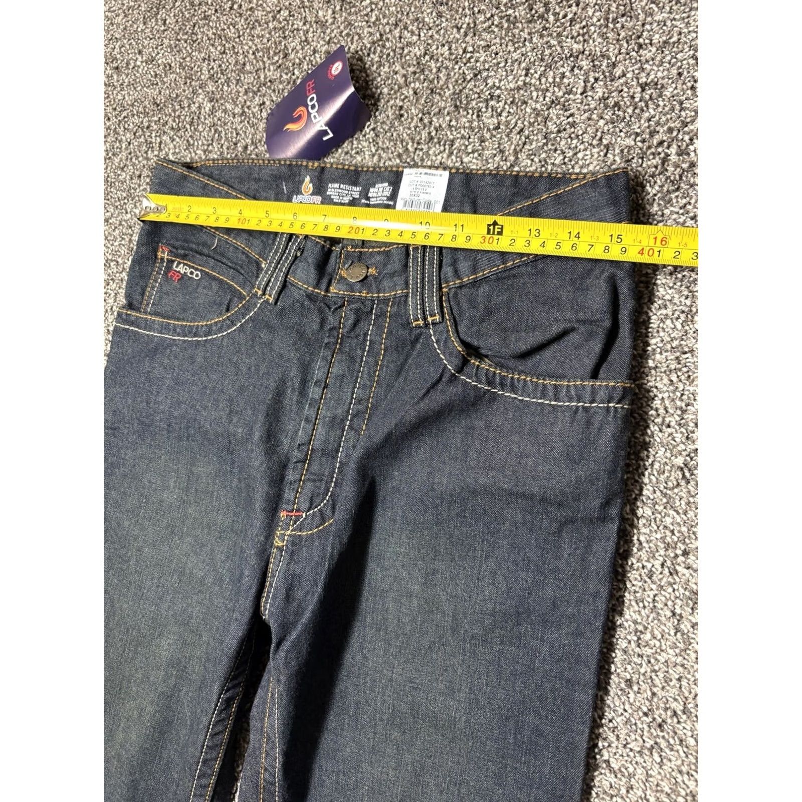 Denime LAPCO FR Reflective Jeans Mens 30x32 Blue NEW NWT Denim Dark Blue Straight mørn? Size US 30 / EU 46 - 5 Thumbnail