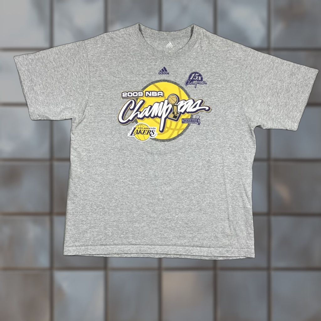Adidas Los Angeles Lakers 2009 NBA Finals Champions Mens XL T-Shirt Locker Room Edition Size US XL / EU 56 / 4 - 1 Thumbnail