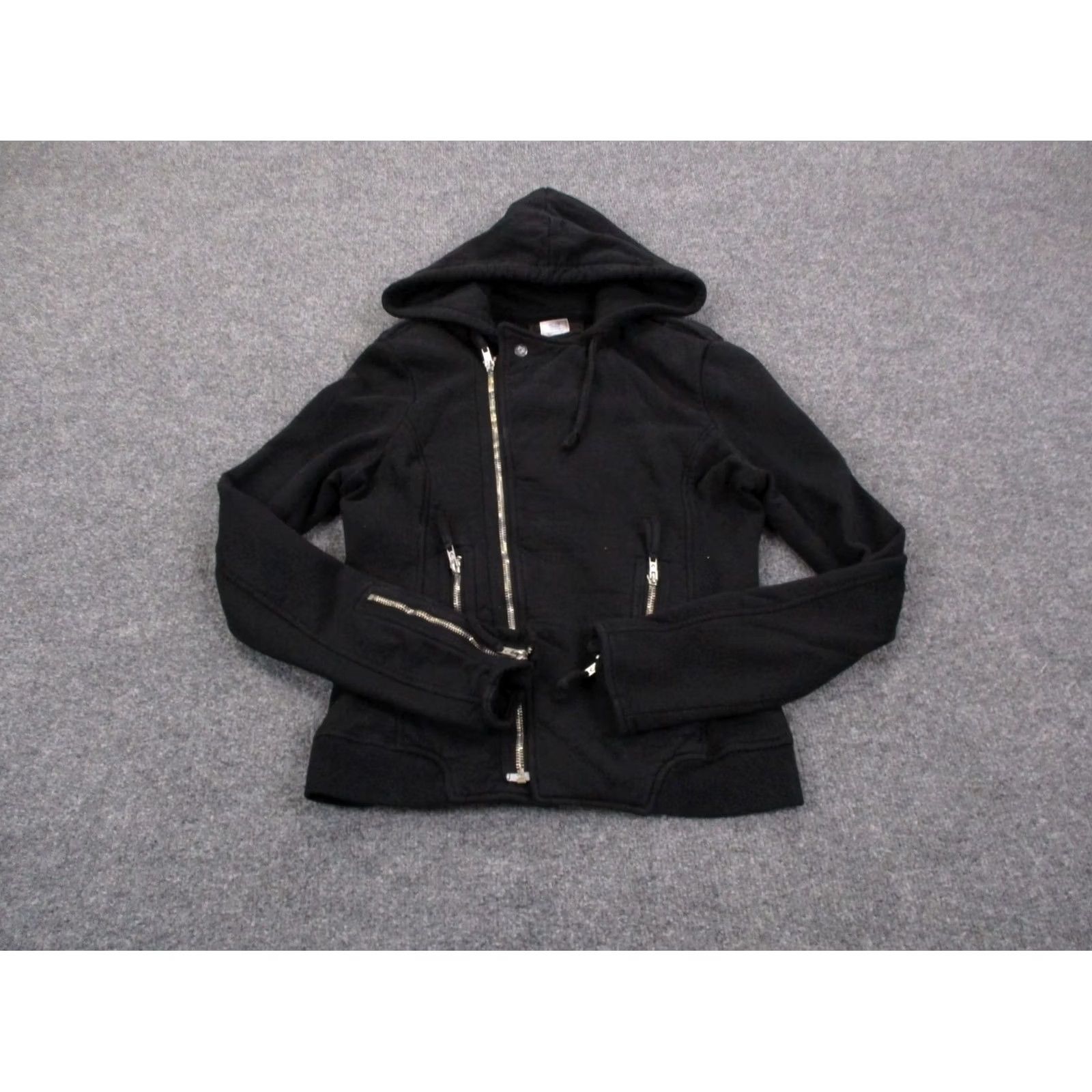 True Religion True Religion Jacket Womens S Black Knit Full Zip Pockets Thermal Casual Streetwear 90s Style Size S / US 4 / IT 40 - 2 Thumbnail