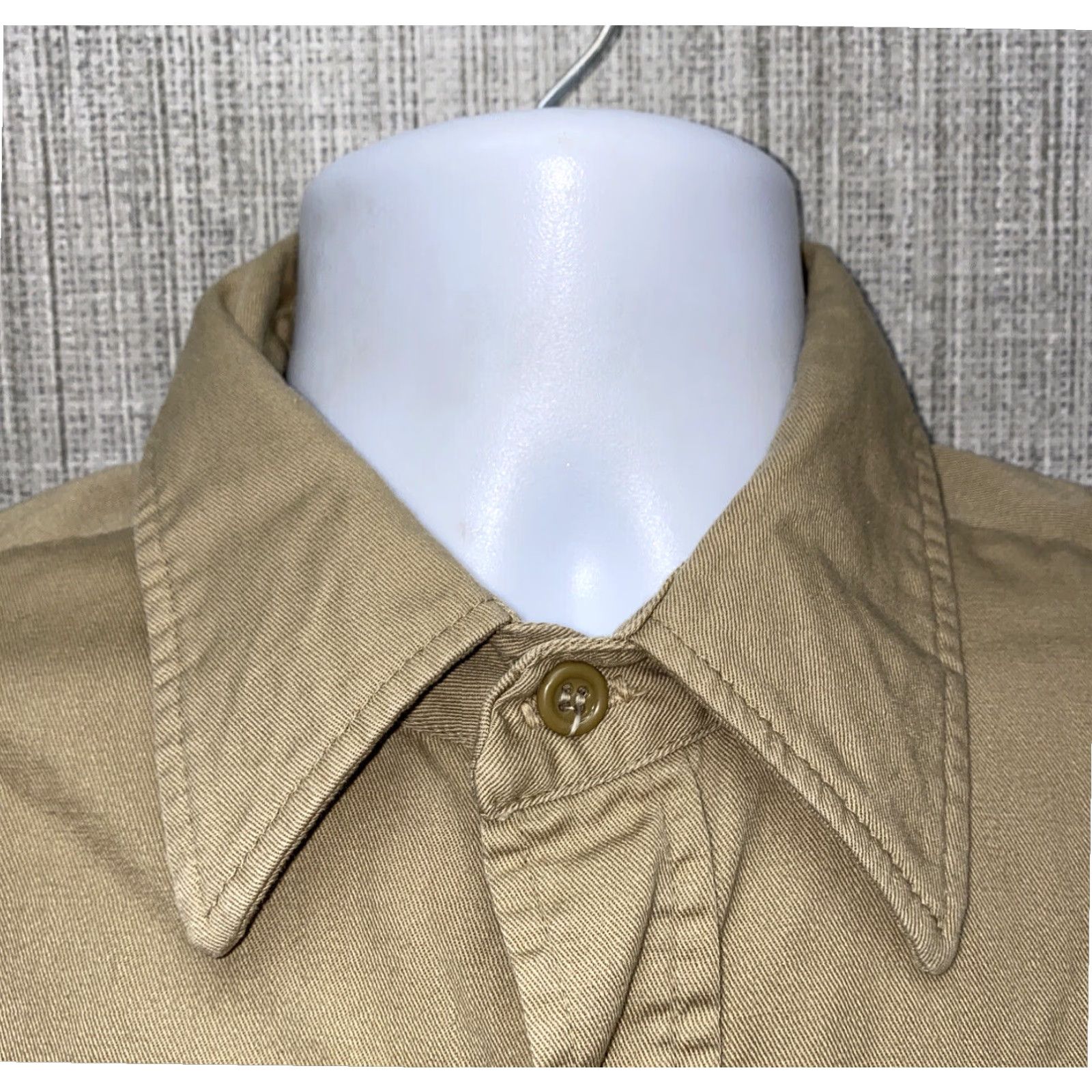 Sears VINTAGE Sears Fieldmaster USA Made Mens Short Sleeve Button Down Collar Cotton Shirt Beige Large Size US L / EU 52-54 / 3 - 3 Thumbnail