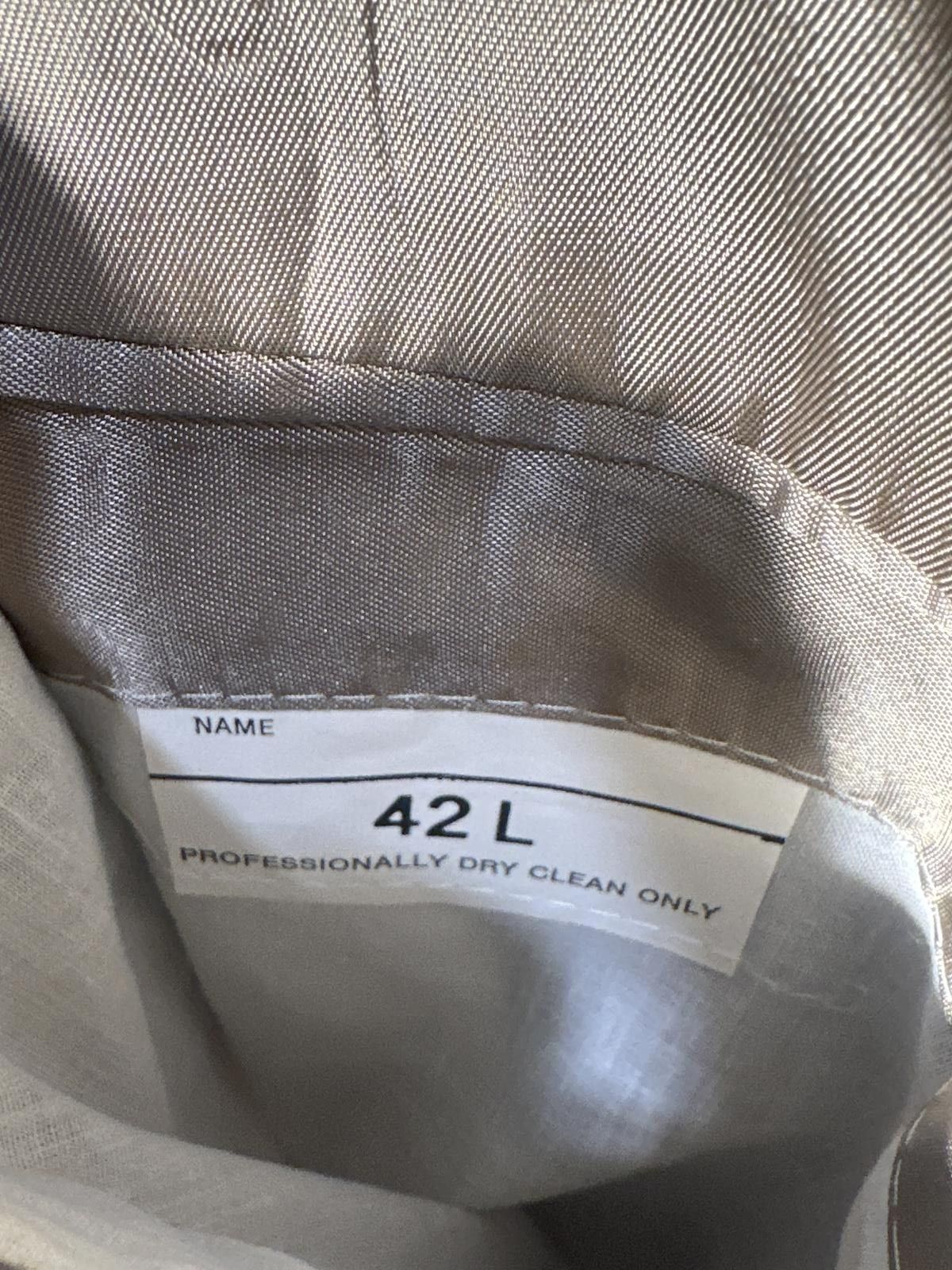 Other Men's 42 Long Barrymore Silver Suit Double Breasted Blazer Size 42L - 6 Thumbnail