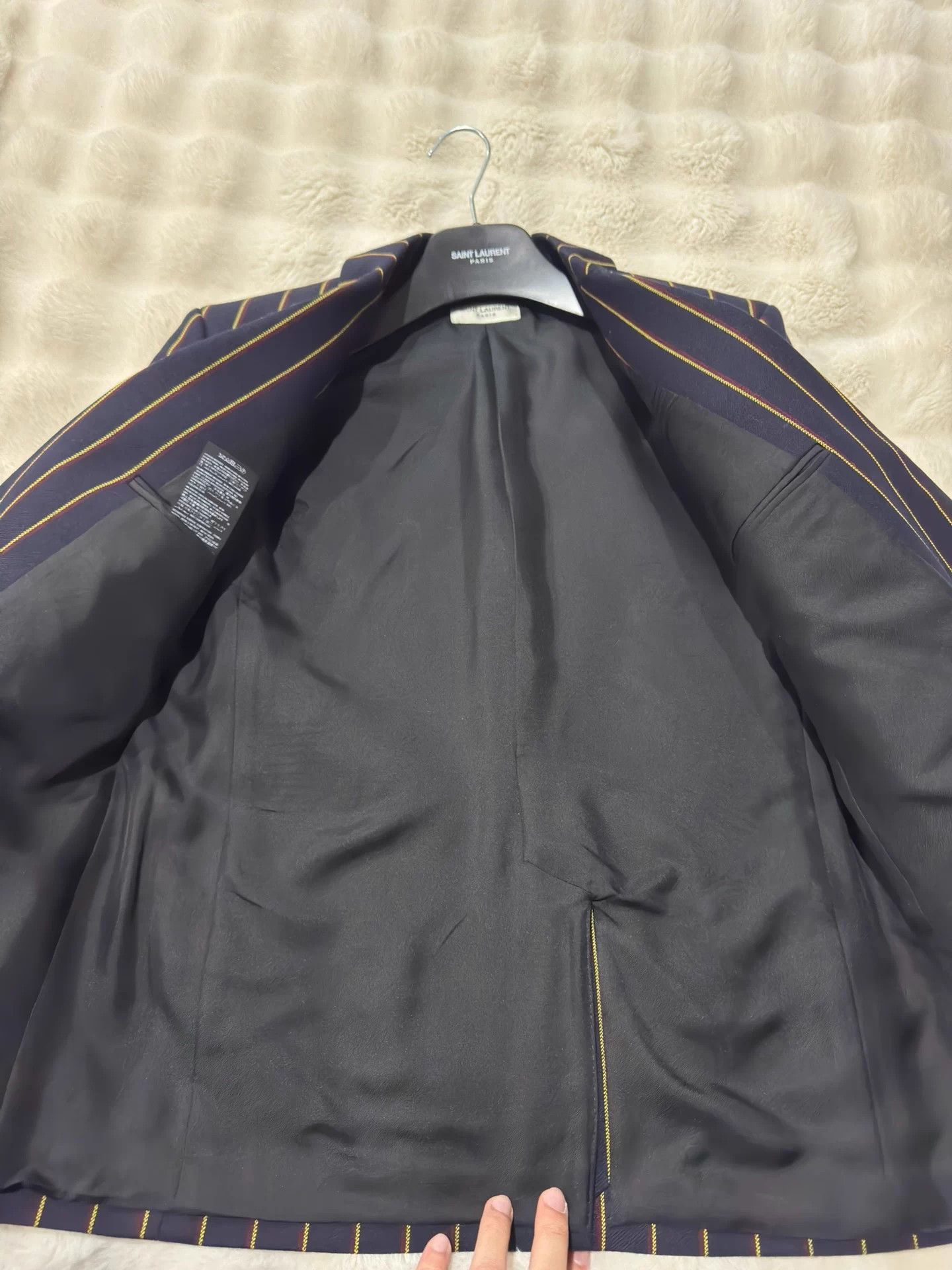 Saint Laurent Paris Saint Laurent YSL Striped Double-Breasted Suit 48 Size 48R - 4 Thumbnail