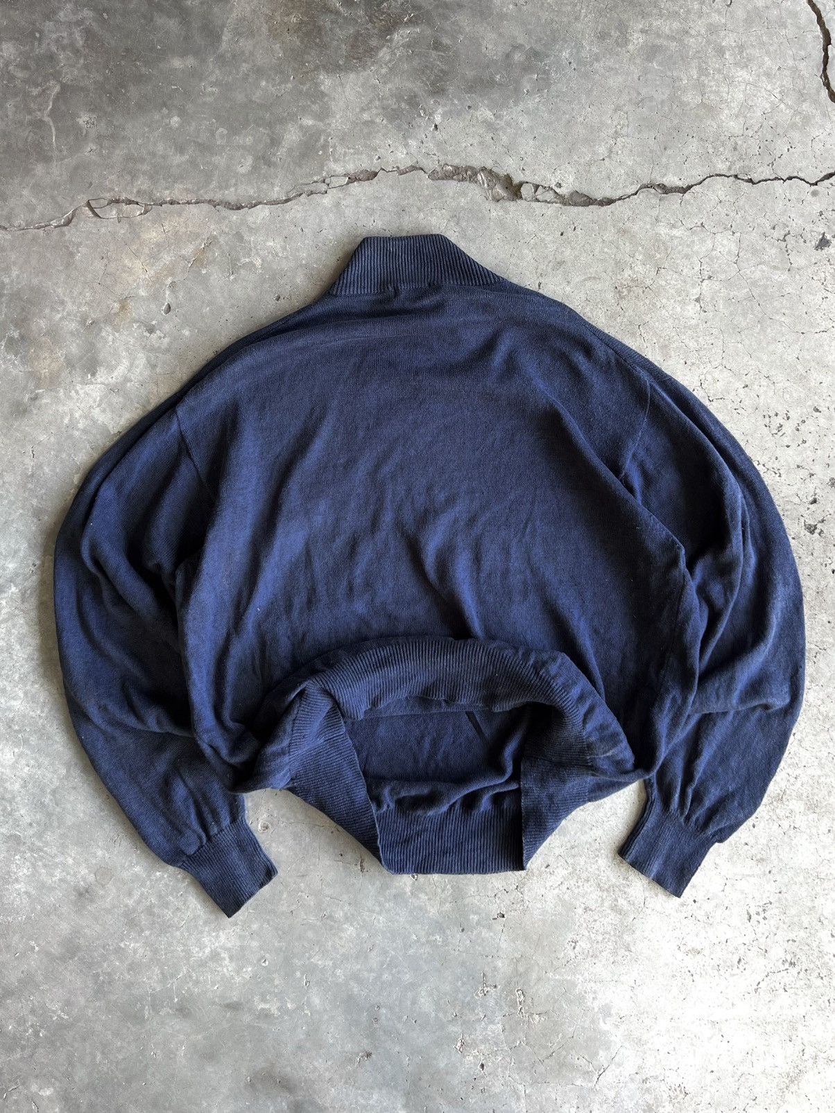 Issey Miyake Vintage 80s TÊTE HOMME Katoh Kazutaka Mock Neck Sweater Size US M / EU 48-50 / 2 - 11 Thumbnail