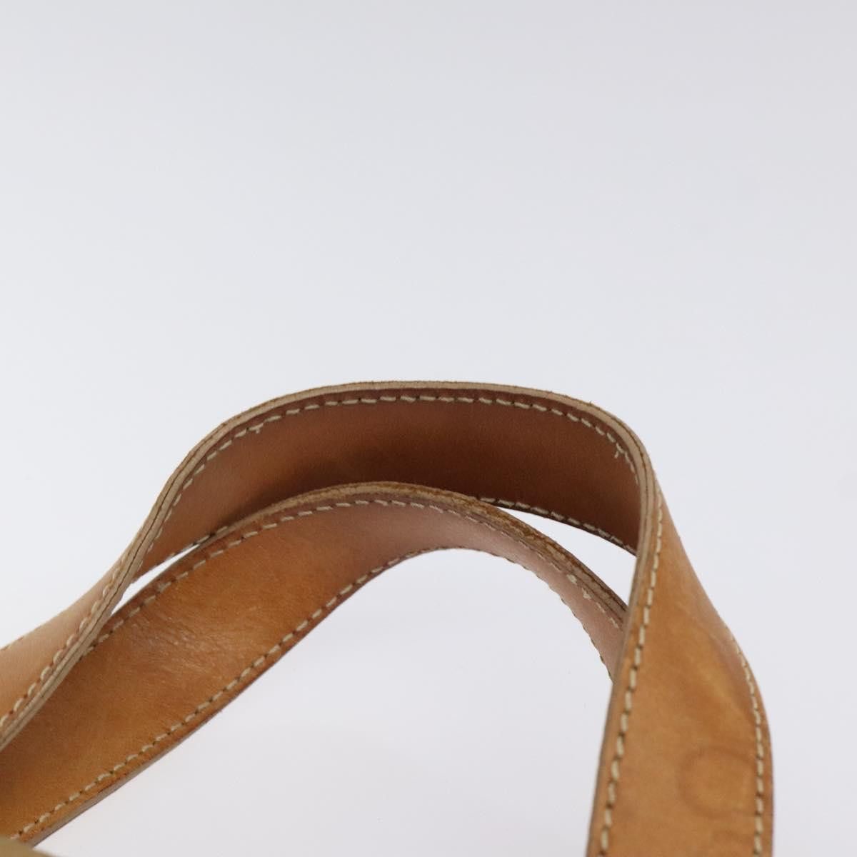 Celine CELINE Macadam Canvas Hand Bag Suede Brown Gold Size ONE SIZE - 8 Thumbnail