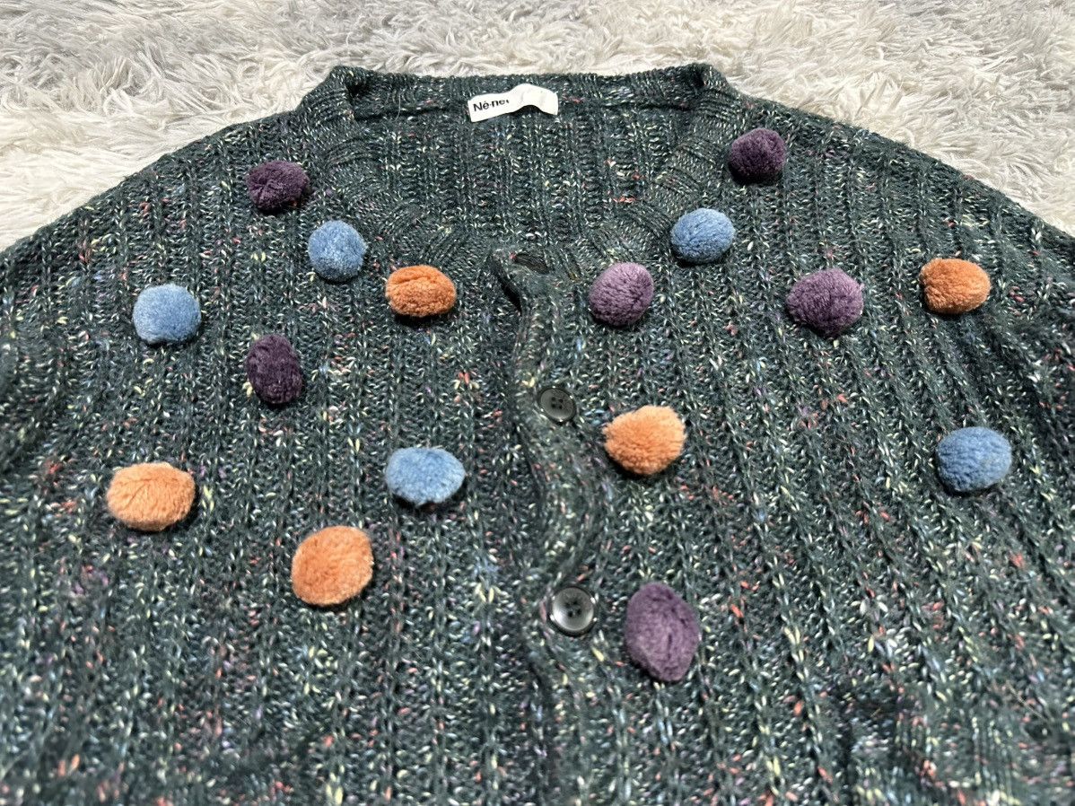 Ne-Net 🔥Y2K Vintage Ne-net Issey Miyake Pom Pom Knit Cardigan Size US L / EU 52-54 / 3 - 1 Thumbnail