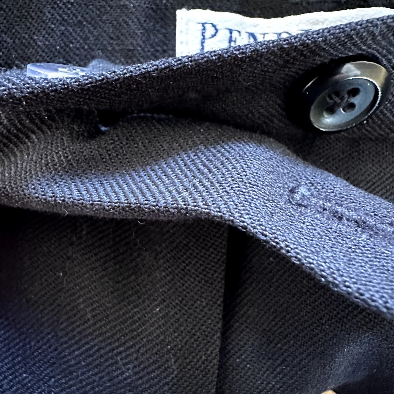 Pendleton Pendleton Pleated Dress Pants Straight Ankle Zip Wool Navy 6 Size 28" / US 6 / IT 42 - 2 Thumbnail