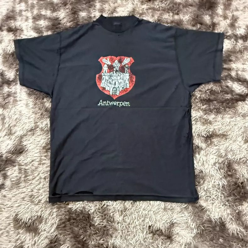 Balenciaga Balenciaga Antwerp Logo Print Short Sleeve T-Shirt-dmc Size US XXL / EU 58 / 5 - 1 Thumbnail