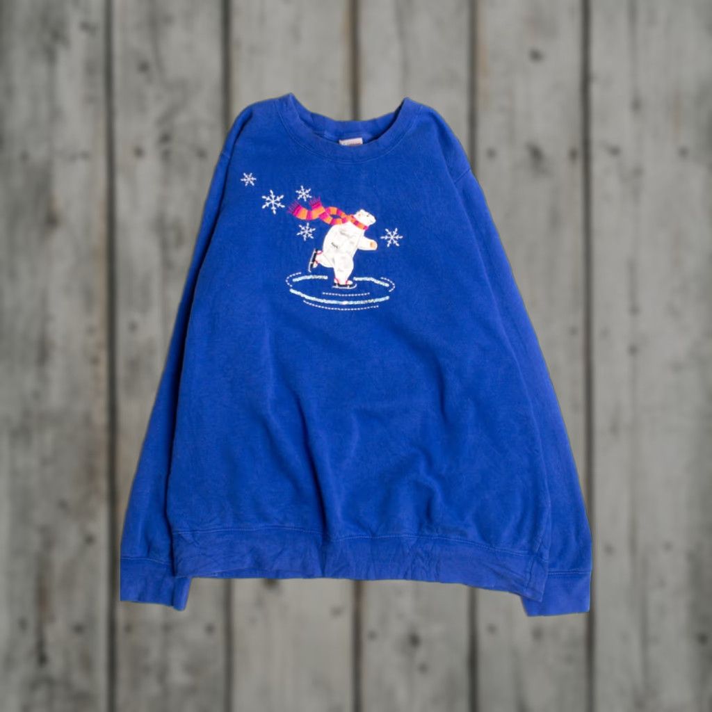 Vintage VINTAGE Holiday Editions Blue Ugly Christmas Sweatshirt XS? Size XL / US 12-14 / IT 48-50 - 1 Thumbnail
