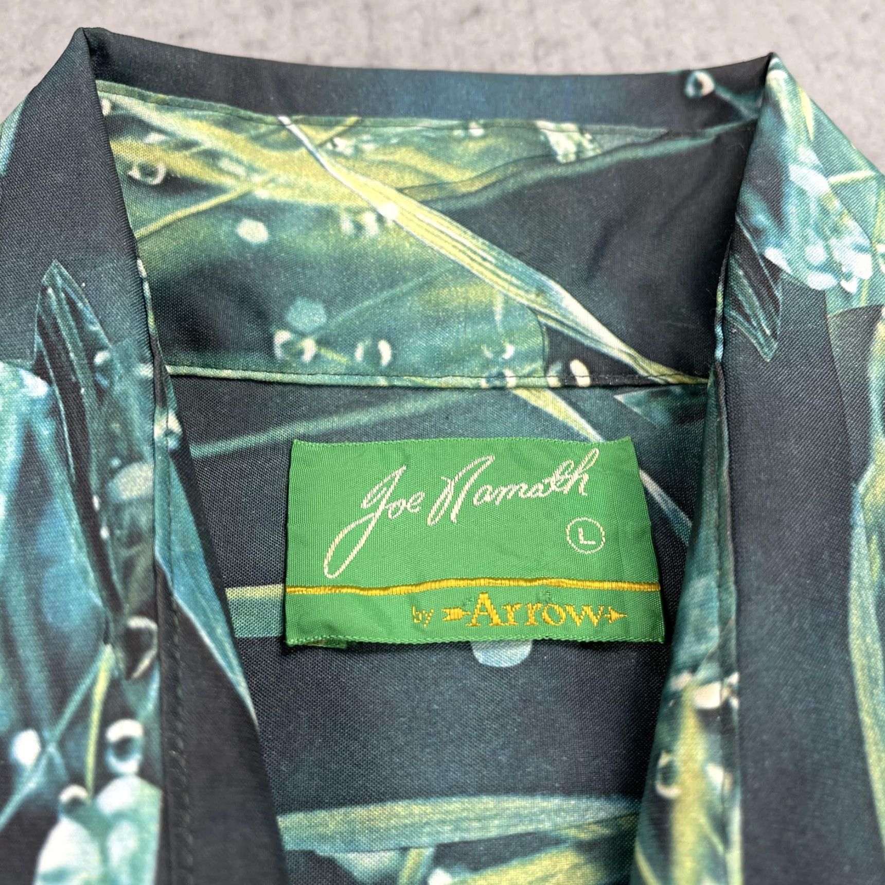 Arrow VINTAGE Joe Namath by Arrow Shirt Mens L Green Grass Graphic Print 70s Size US L / EU 52-54 / 3 - 4 Thumbnail