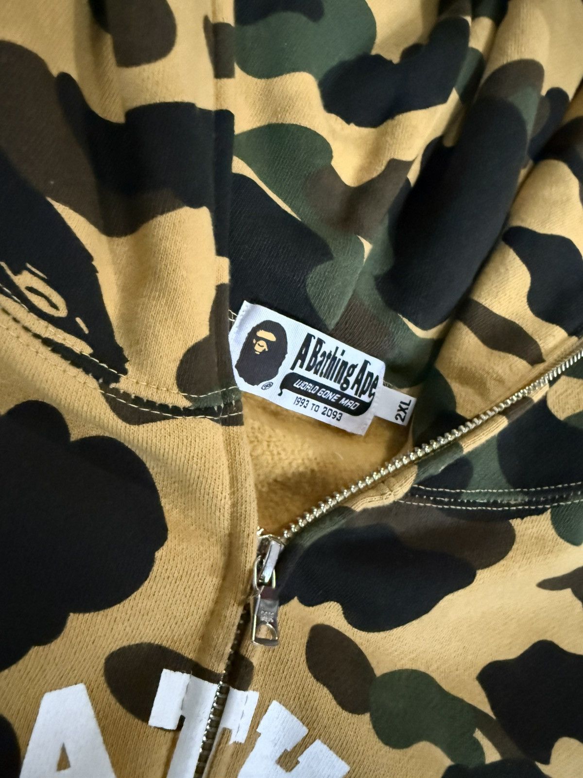 Bape BAPE 1st Camo Crazy College Full Zip Hoodie (SS23) - Xxl Size US XXL / EU 58 / 5 - 4 Thumbnail