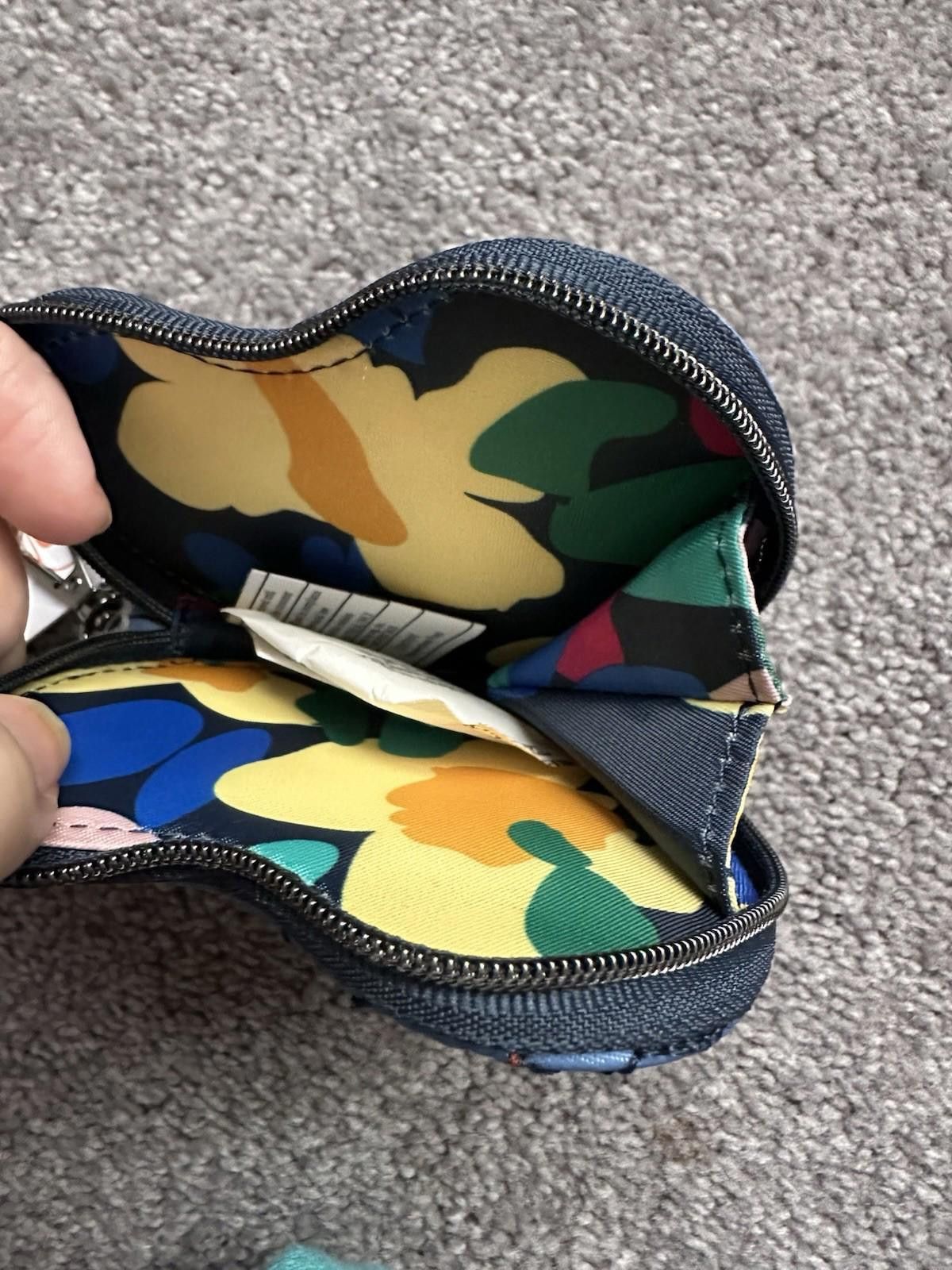Lugz Lug Classic Blue Quilted Heart Pouch Coin Purse Ear Bud Case Size ONE SIZE - 3 Thumbnail