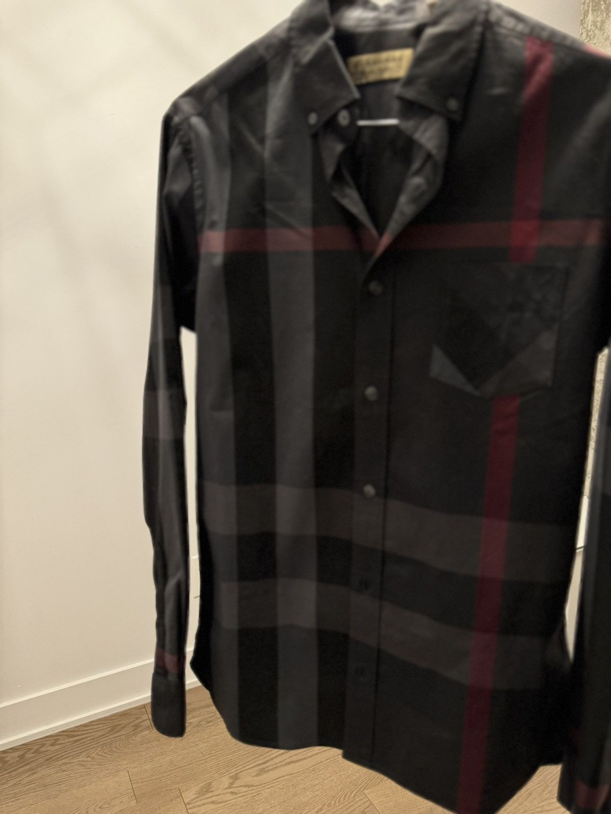 Burberry Burberry Brit Charcoal Grey Giant Check Cotton Button Down Size US XS / EU 42 / 0 - 2 Thumbnail