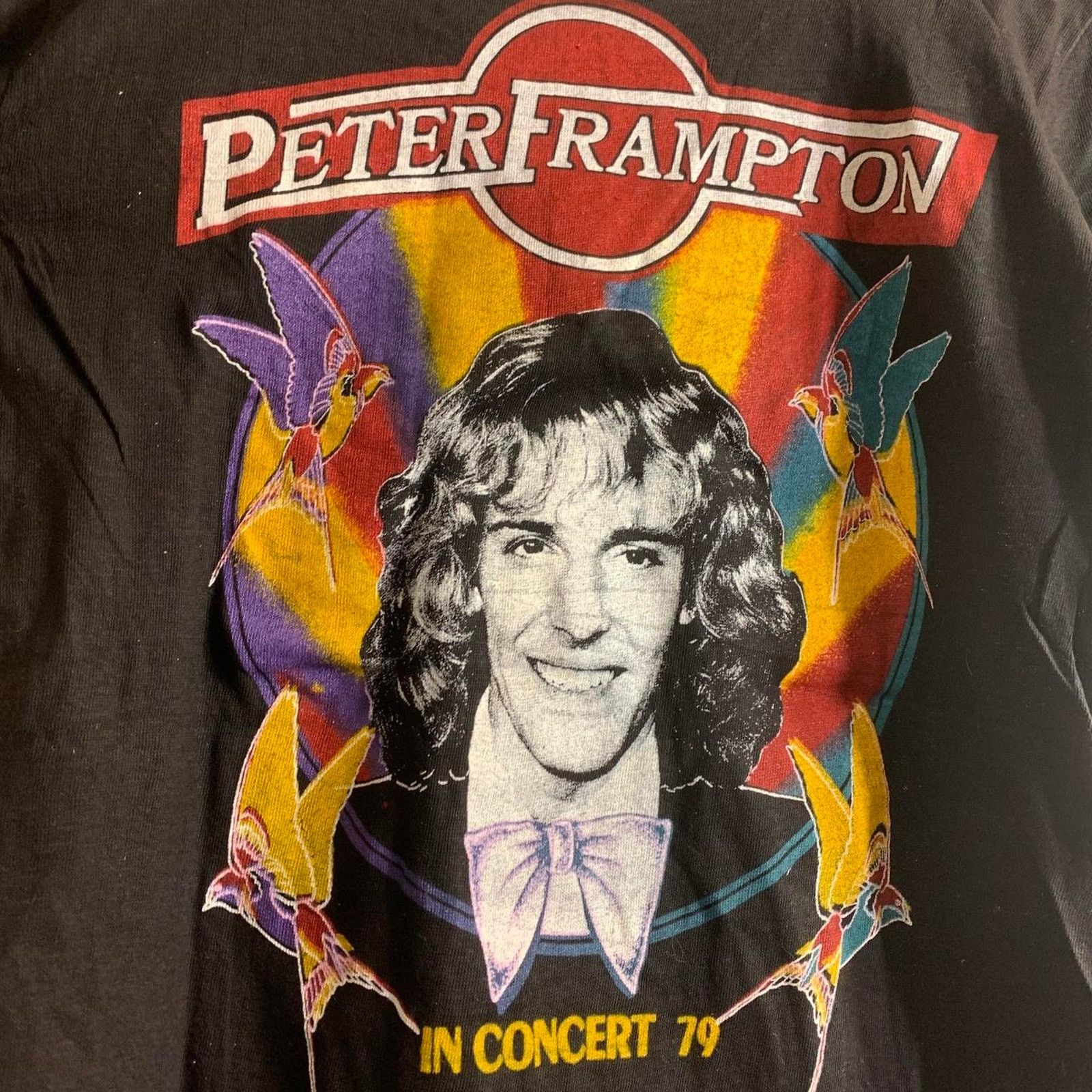 Vintage 1979 PETER FRAMPTON In Concert double sided tee shirt MEDIUM Size US M / EU 48-50 / 2 - 1 Thumbnail
