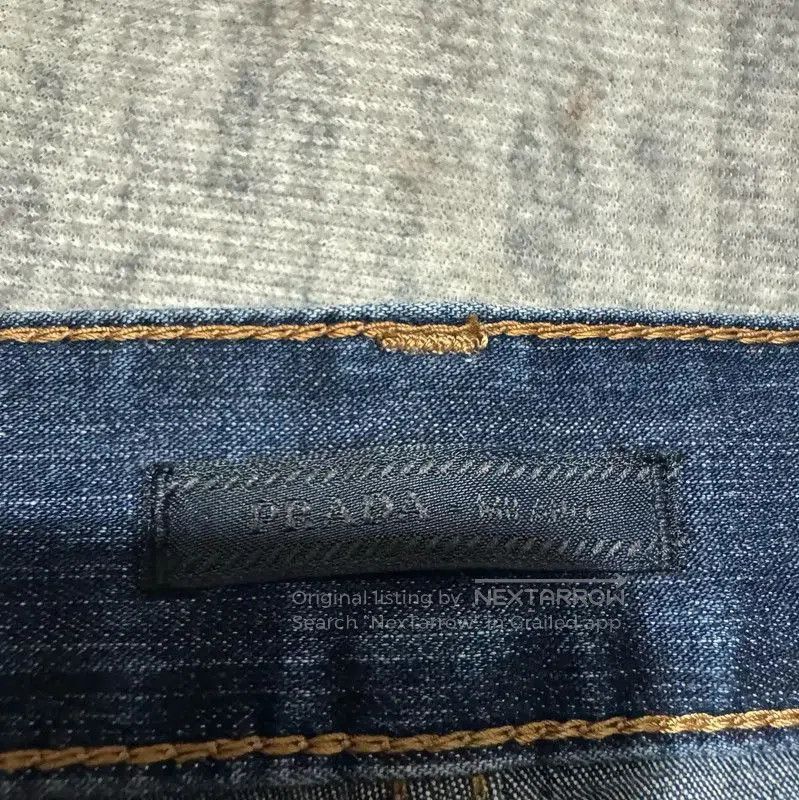 Prada Prada Men's Blue Cotton Logo-Embroidered Casual Pants. Size US 30 / EU 46 - 3 Thumbnail