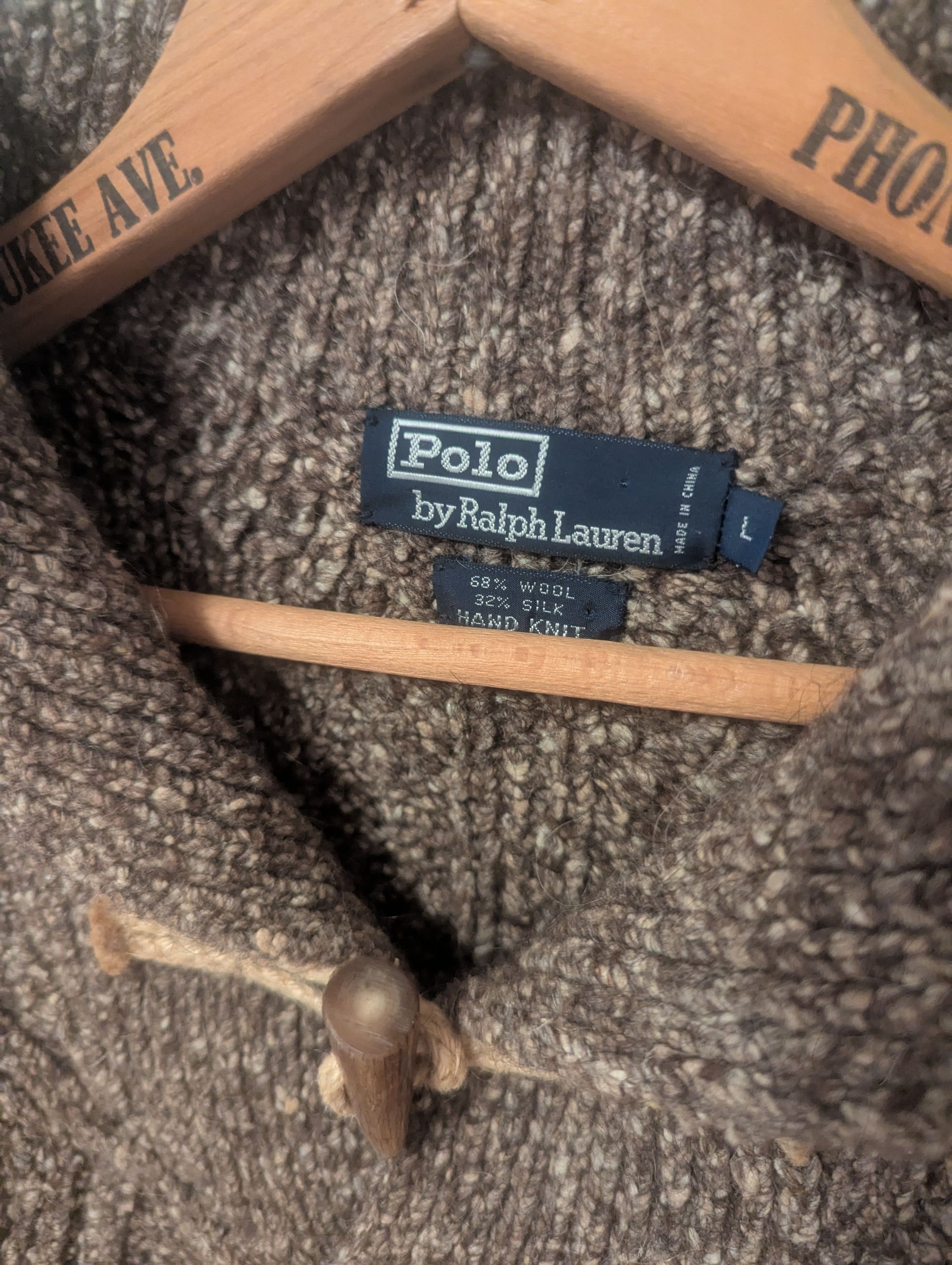 Polo Ralph Lauren Vintage Polo Brown Wool Cable Knit Sweater Size US L / EU 52-54 / 3 - 3 Thumbnail