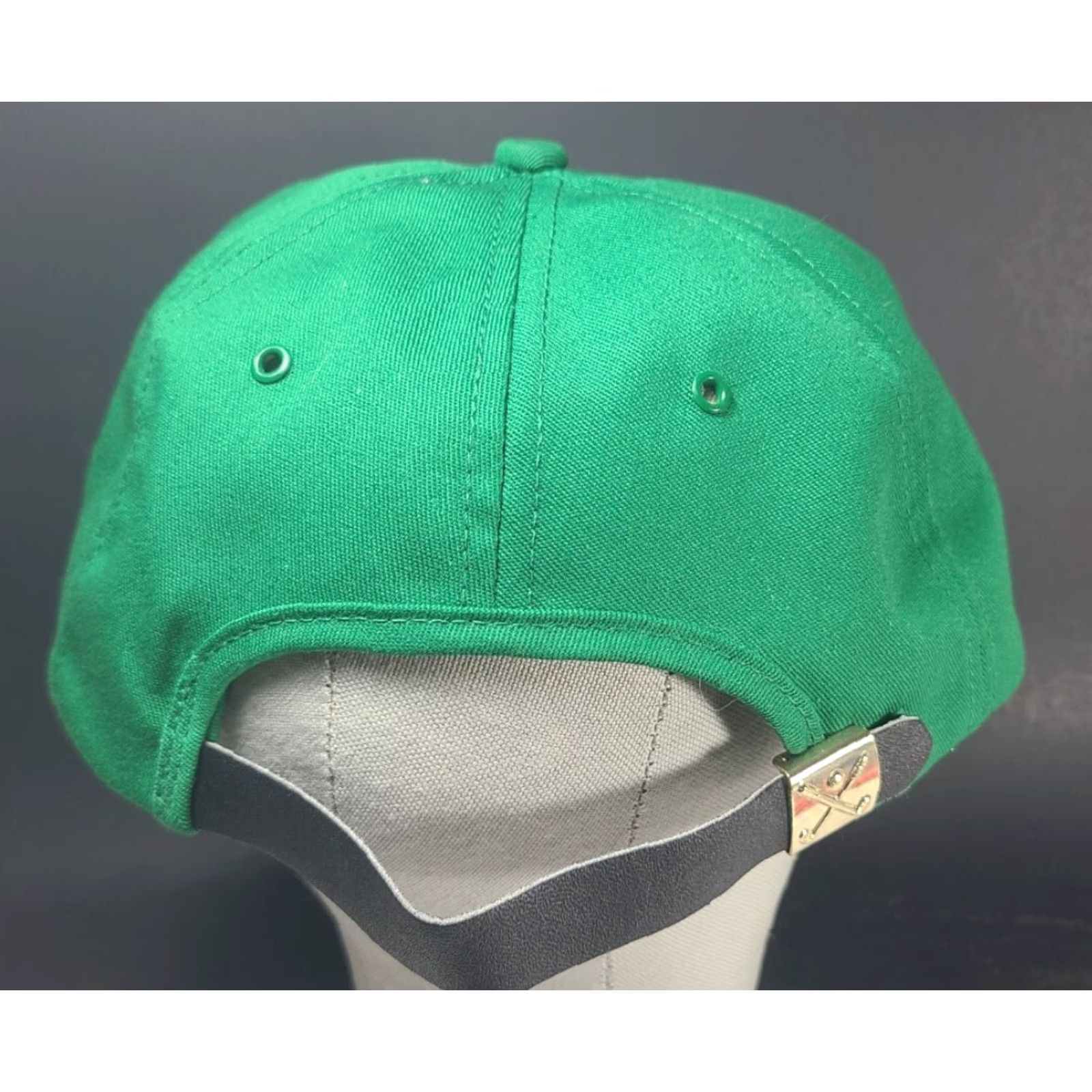J Brand VINTAGE PIONEER SEED Hat Cap K Brand Farmer Trucker Rope Leather Strap USA Baseball Cap Adjustable Green 1990s Mens Size ONE SIZE - 5 Thumbnail