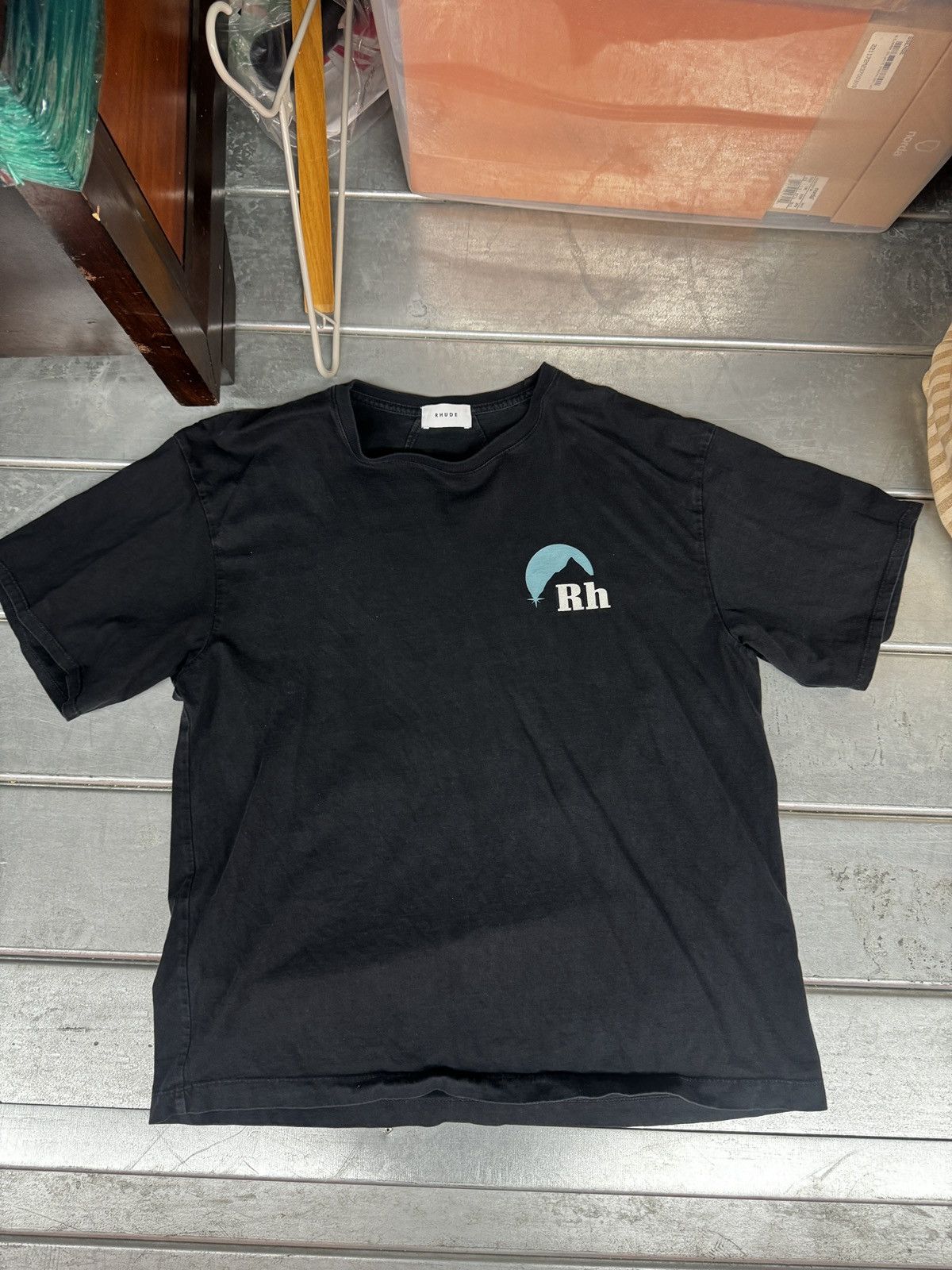 image of Rhude Mountain Tee in Black, Men's (Size Medium)