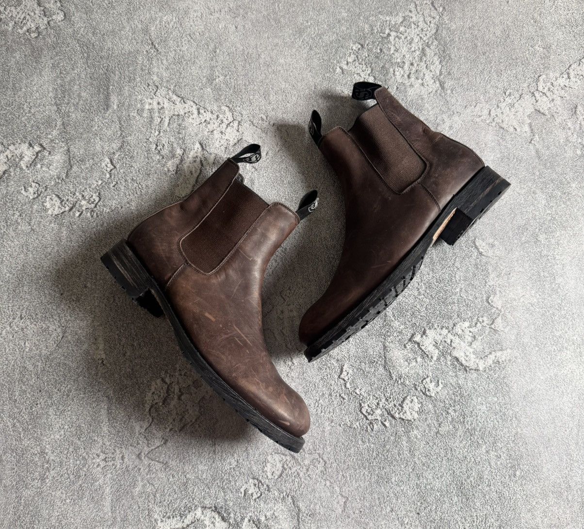 Sendra Sendra 44size Chelsea leather brown shoes boots western 00s Size US 11 / EU 44 - 4 Thumbnail
