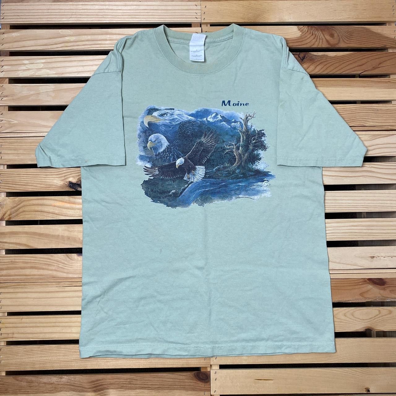 Gildan Vintage Bald Eagles Green Nature Tee Size Large Size US L / EU 52-54 / 3 - 1 Thumbnail