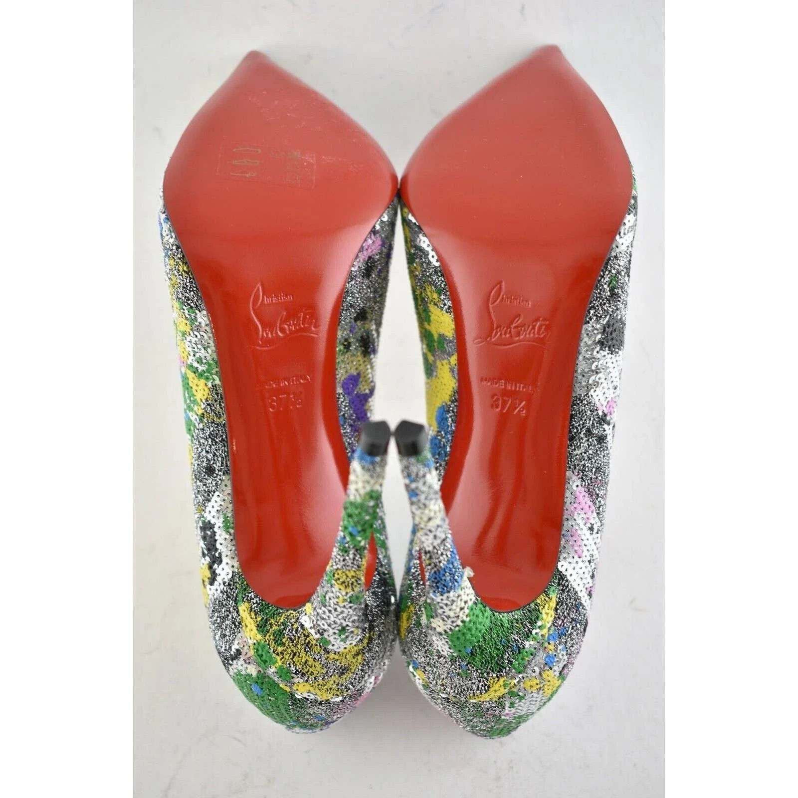 Christian Louboutin Christian Louboutin Pigalle Follies 100 Paillette Splash Size US 7.5 / IT 37.5 - 11 Thumbnail