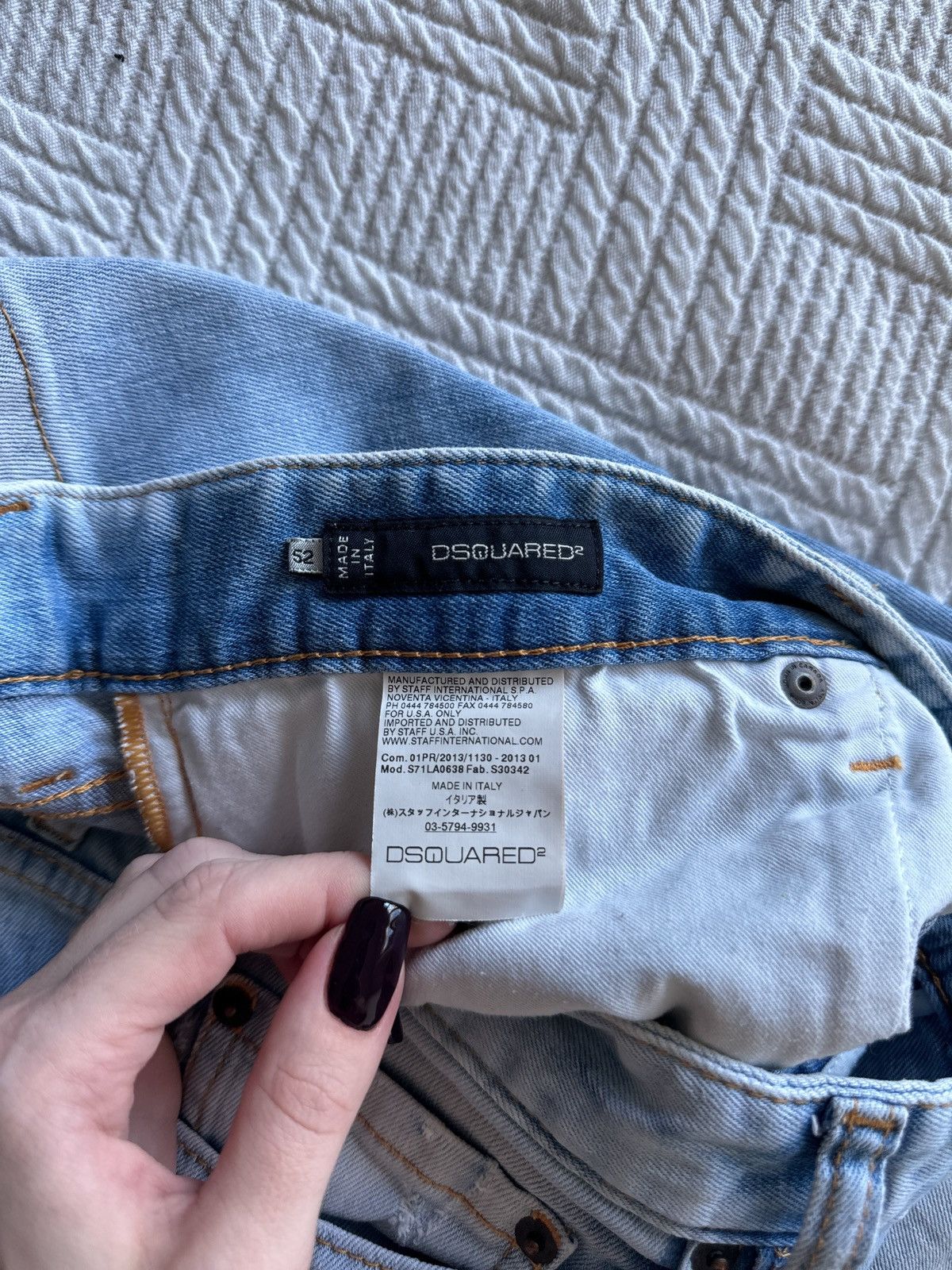 Dsquared2 Dsquared2 low rise 2000s distressed denim light blue 52 Size US 36 / EU 52 - 3 Thumbnail