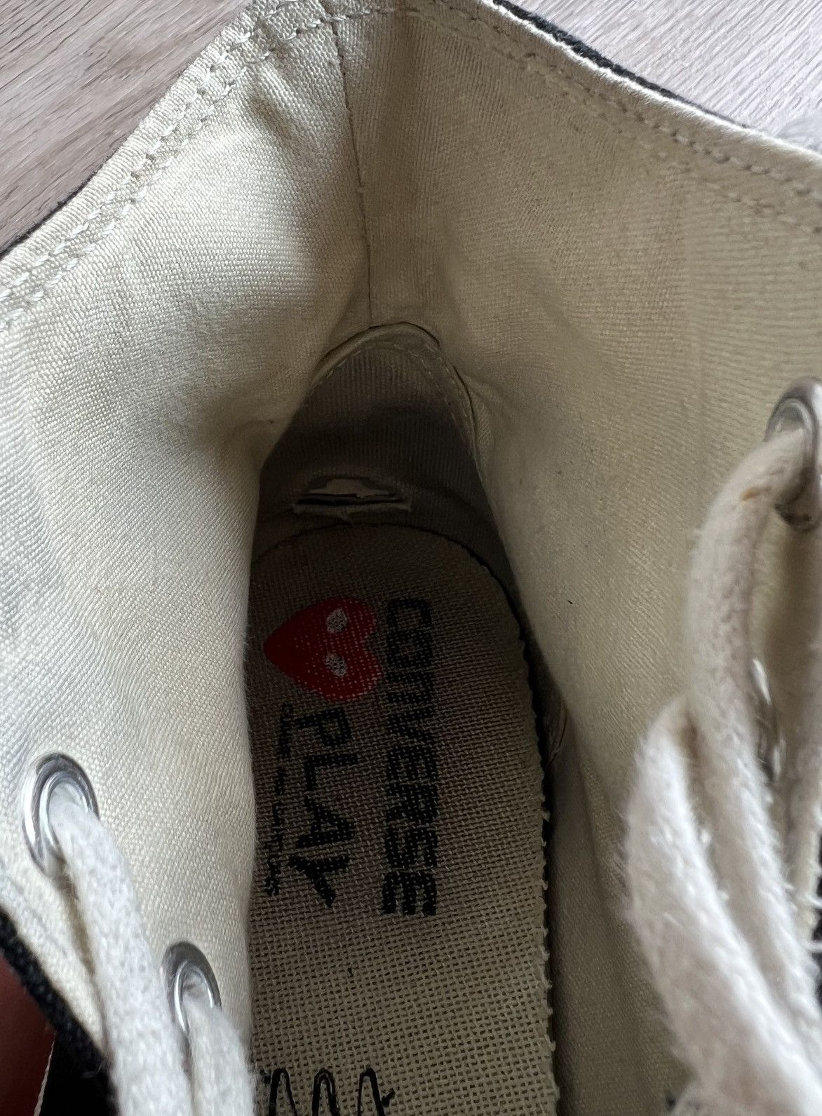 Comme des Garcons × Converse Converse x CDG Play Comme Des Garçons Black High Sneakers Size US 6 / IT 36 - 9 Thumbnail