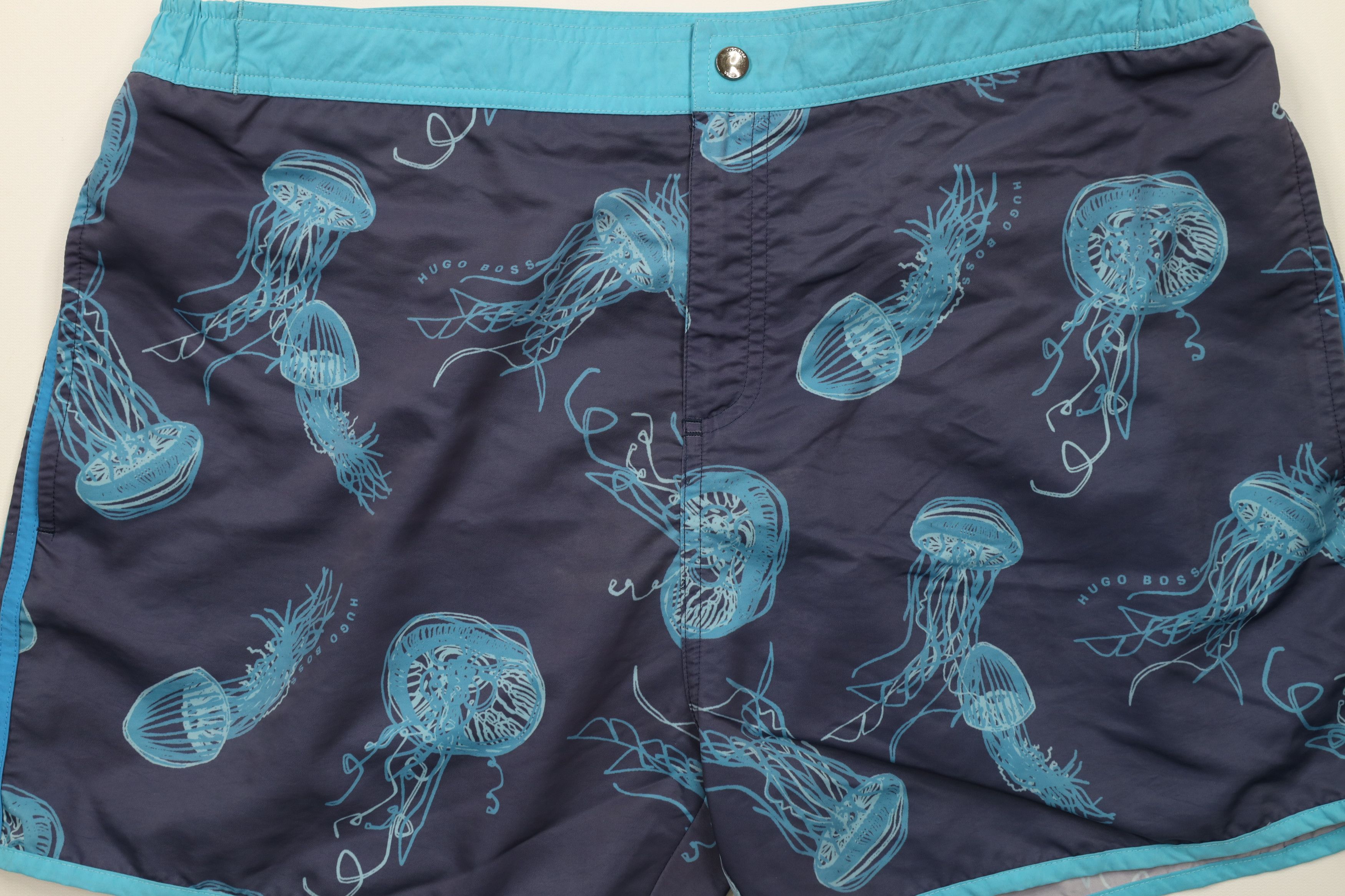 Hugo Boss × Vintage Hugo Boss All Over Print Above Knee Lined Swim Trunks Shorts Size US 36 / EU 52 - 3 Thumbnail