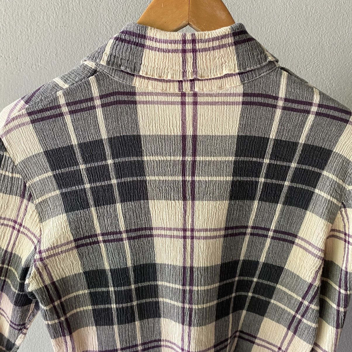 Tsumori Chisato Tsumori Chisato Multi-Color Stretch Check Pleated Shirt Size US S / EU 44-46 / 1 - 4 Thumbnail