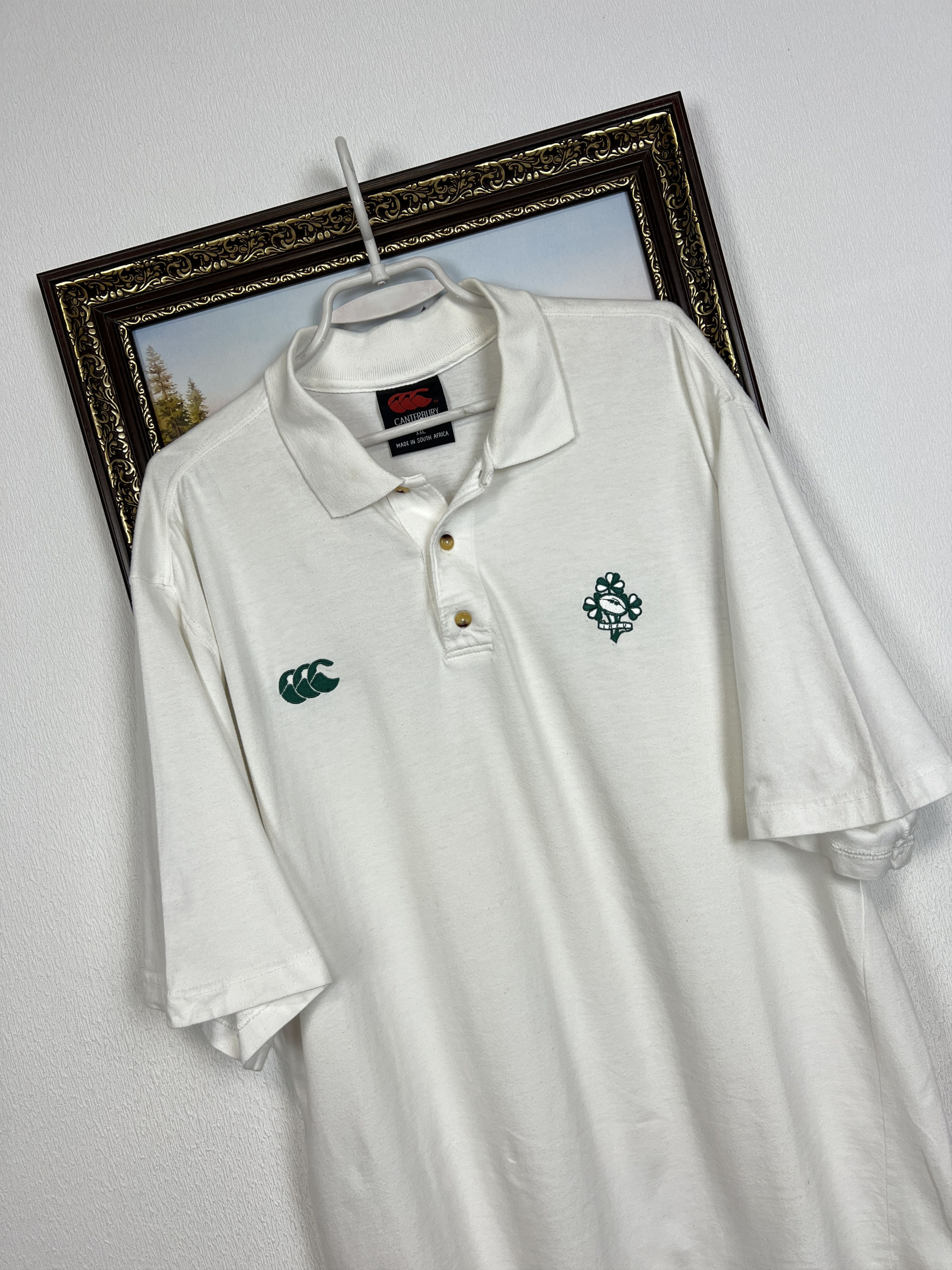 Vintage Vintage 90's Canterbury Ireland Rugby Union Jersey Polo Size US XXL / EU 58 / 5 - 4 Thumbnail