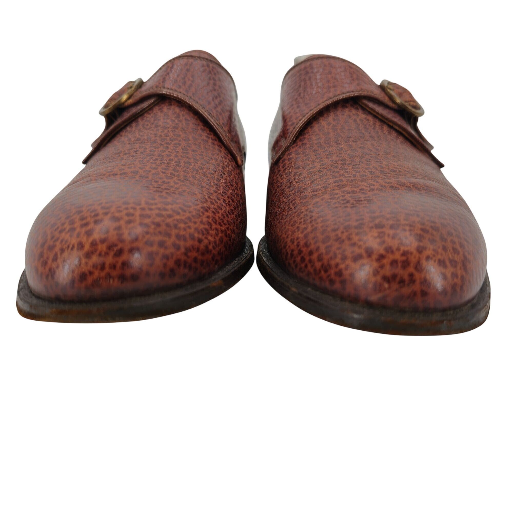 Principe Principe Di Bologna Italy Vintage Mens 12 Brown Pebble Grain Size US 12 / EU 45 - 3 Thumbnail