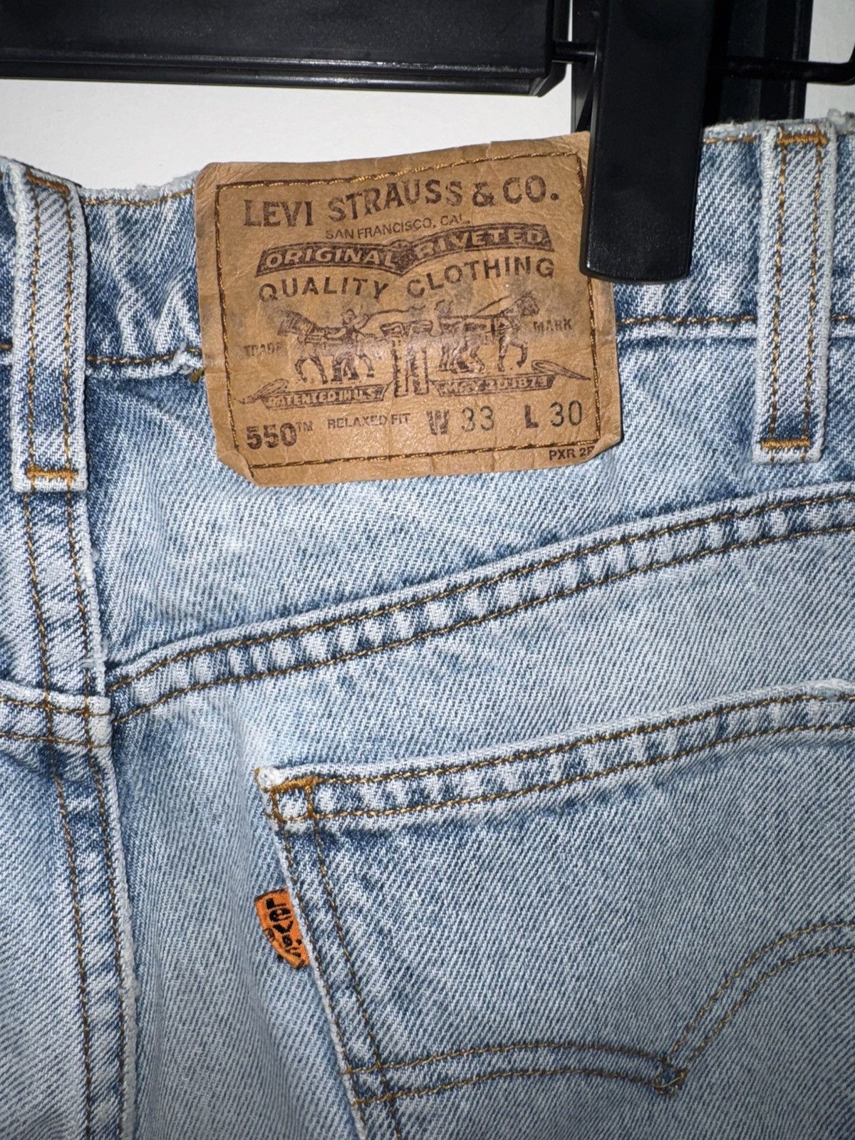 Levi's Vintage Clothing Levi 550s Orange Tab Jeans Size US 33 - 3 Thumbnail