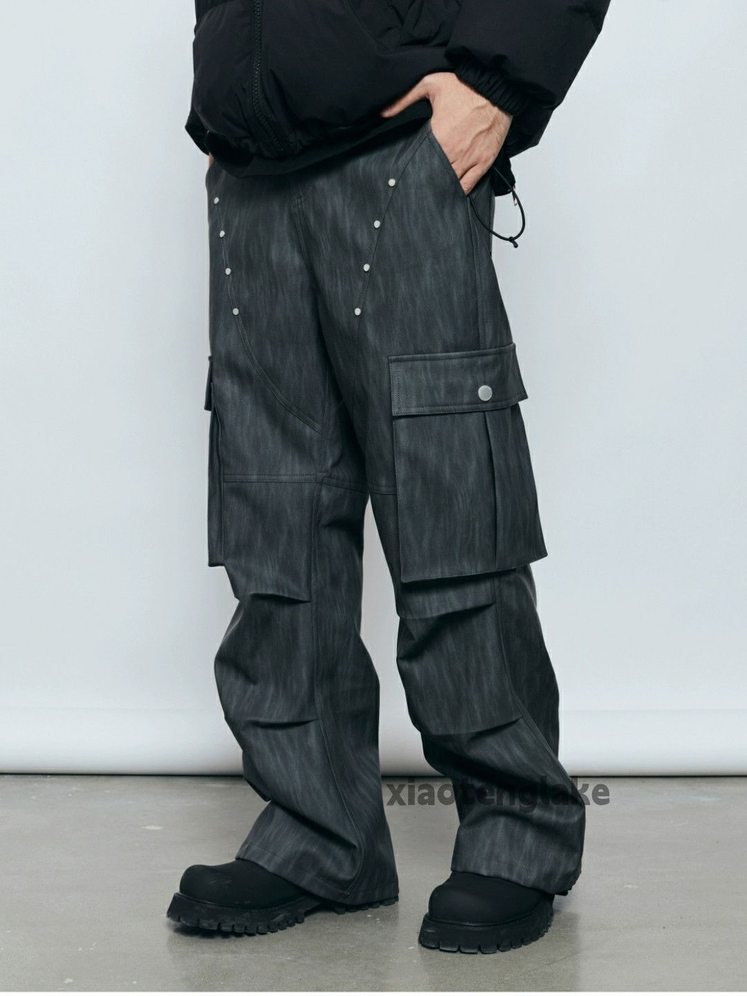 Designer × Japanese Brand × Vintage utility military pleated loose baggy flared cargo pants Size US 34 / EU 50 - 1 Thumbnail
