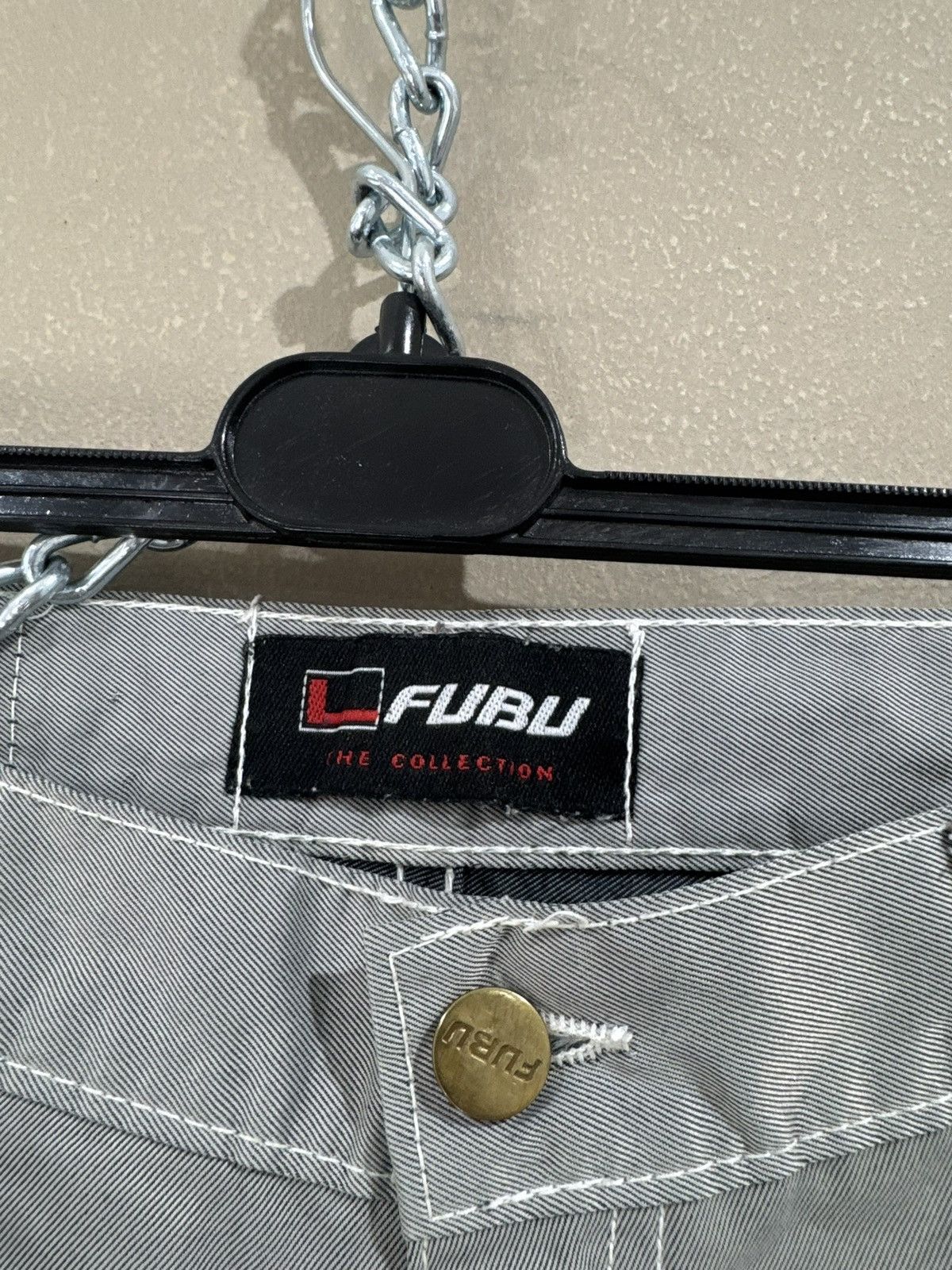 Fubu Washed grey Vintage 90s fubu cargo pants skate y2k Size US 31 - 4 Thumbnail