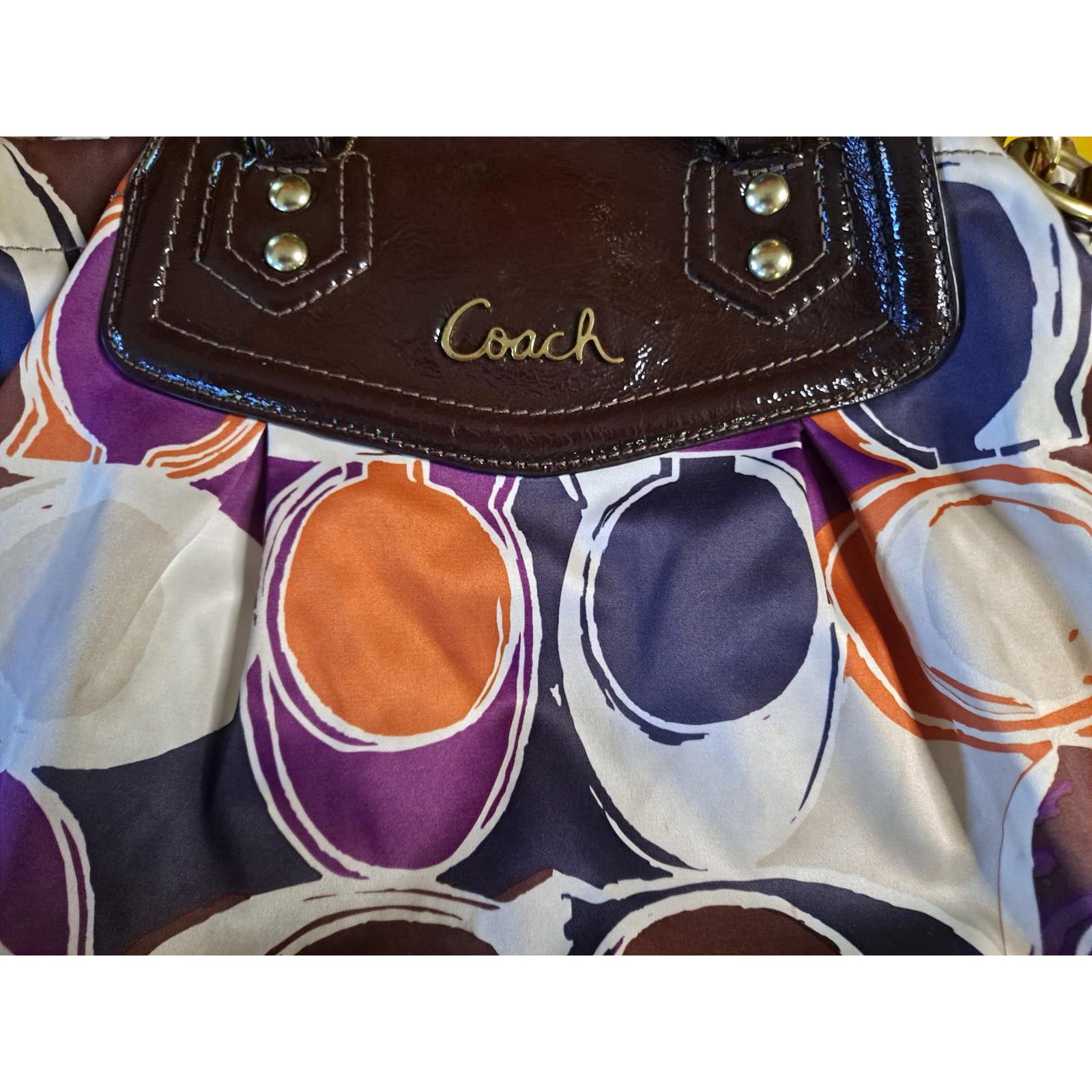 Coach Coach Ashley Sateen F1257-F20113 Colorful Shoulder Bag Size ONE SIZE - 2 Thumbnail