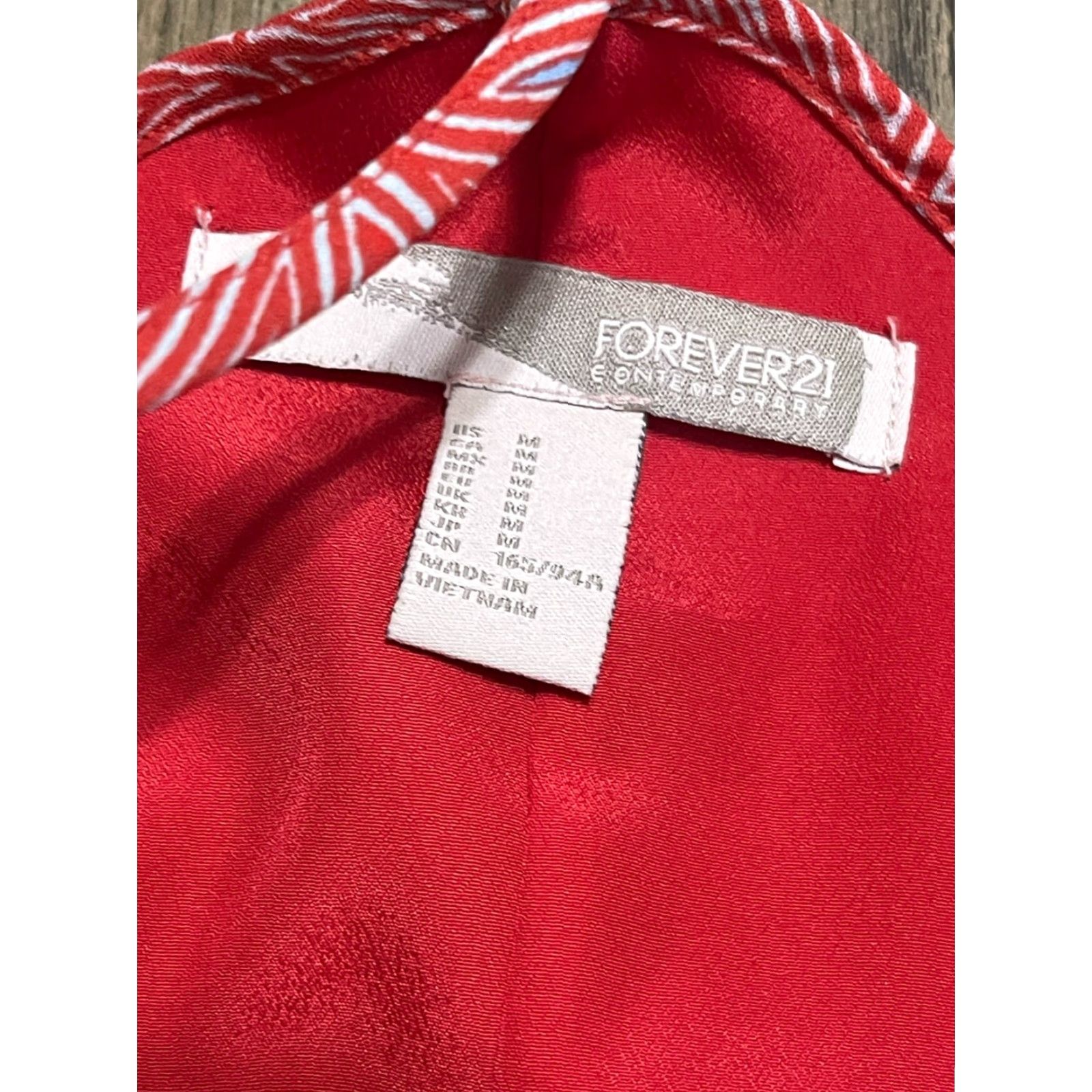 Forever 21 FOREVER 21 Tank Top Women M Halter White Red Casual Sleeveless Size M / US 6-8 / IT 42-44 - 7 Thumbnail