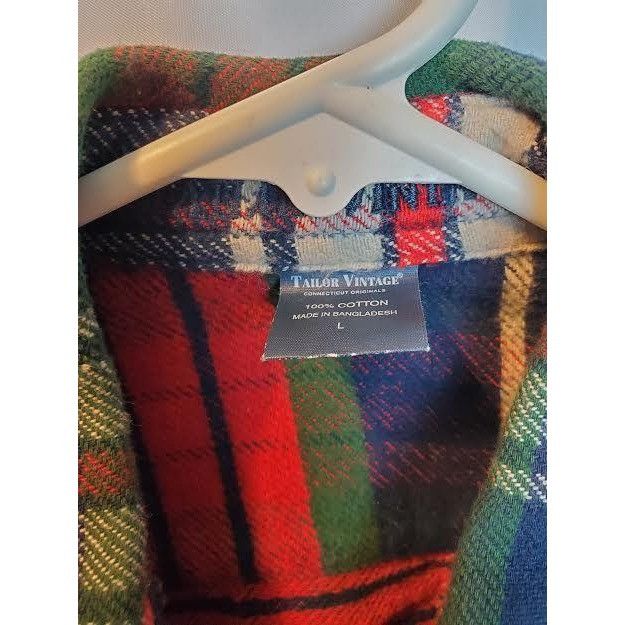 Other Tailor Vintage Men's Red White Green Plaid Shirt Long Sleeve Size US L / EU 52-54 / 3 - 2 Thumbnail